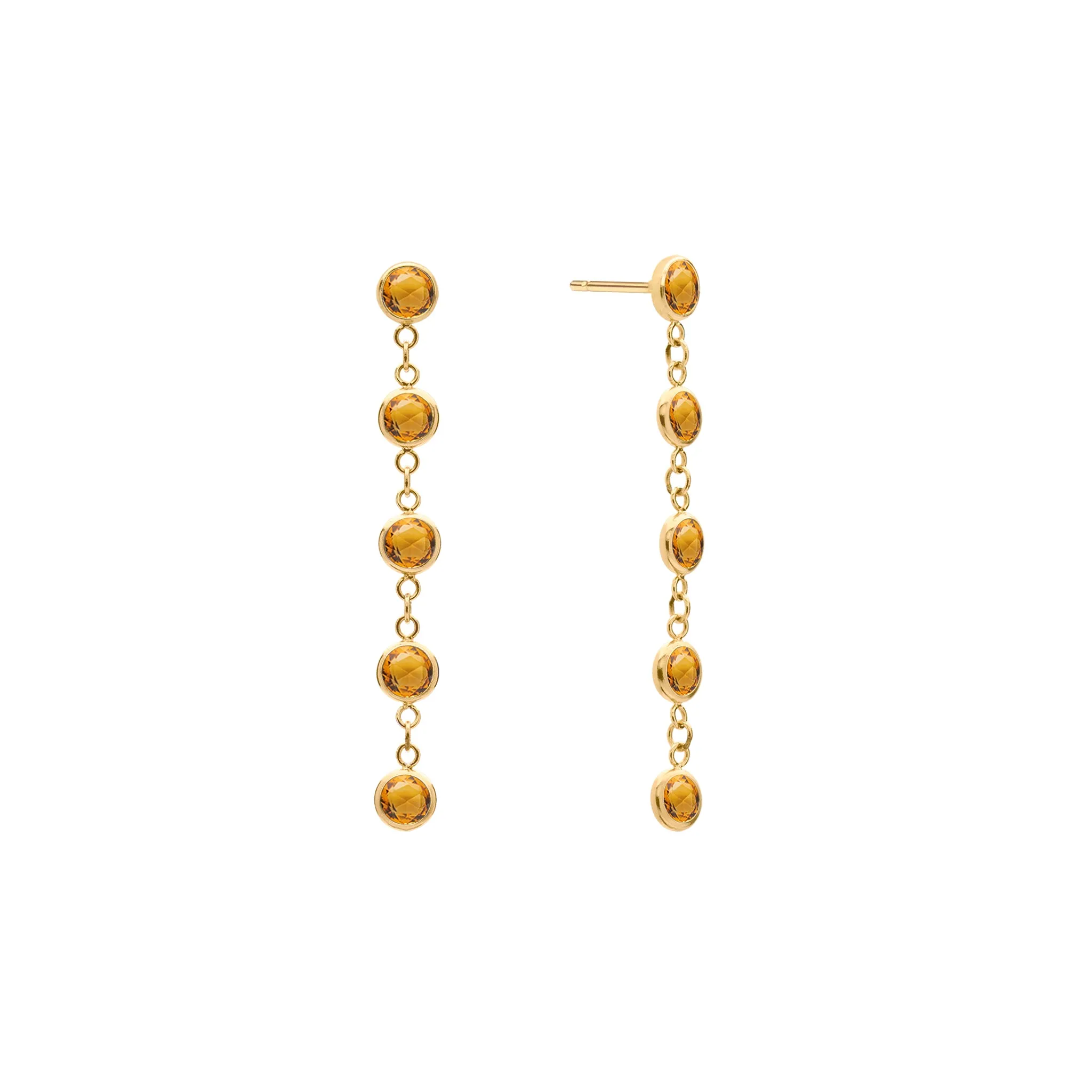Newport Citrine Earrings in 14k Gold (November) sold by Haverhill