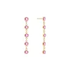Newport Pink Sapphire Earrings in 14k Gold (October) sold by Haverhill