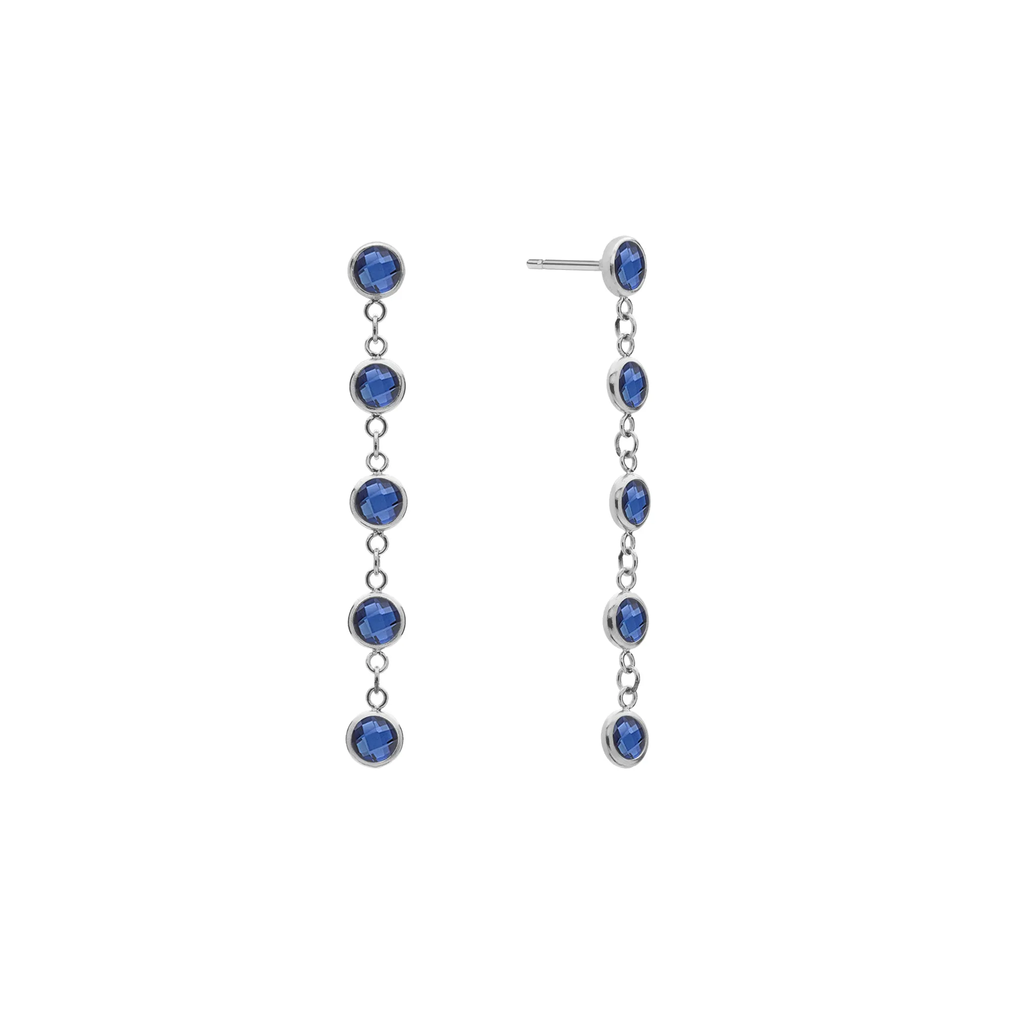 Newport Sapphire Earrings in 14k Gold (September) sold by Haverhill product image thumbnail 5