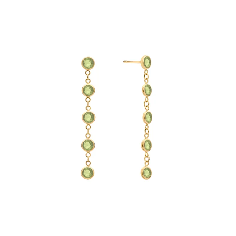 Newport Peridot Earrings in 14k Gold (August) sold by Haverhill