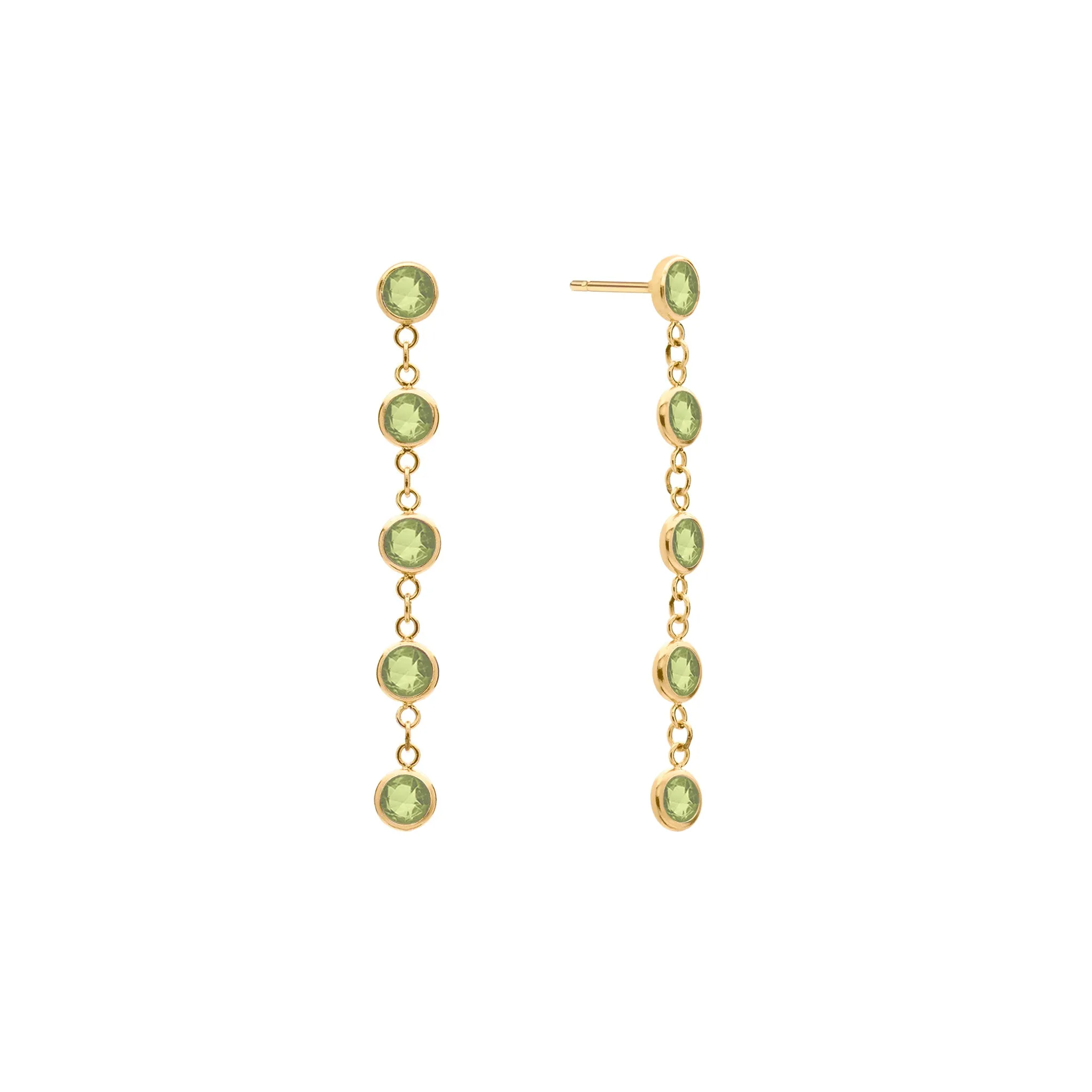 Newport Peridot Earrings in 14k Gold (August) sold by Haverhill