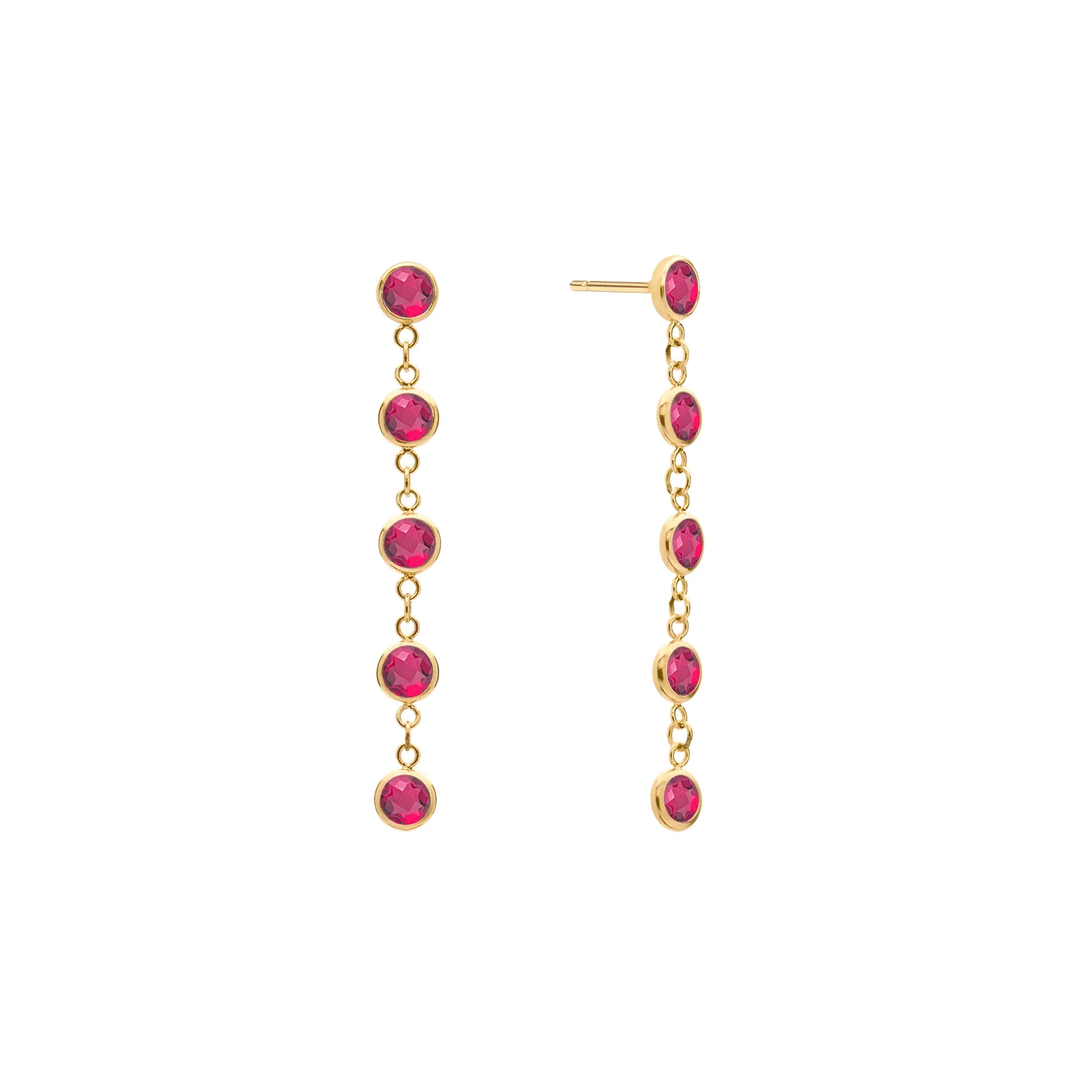 Newport Ruby Earrings in 14k Gold (July) sold by Haverhill