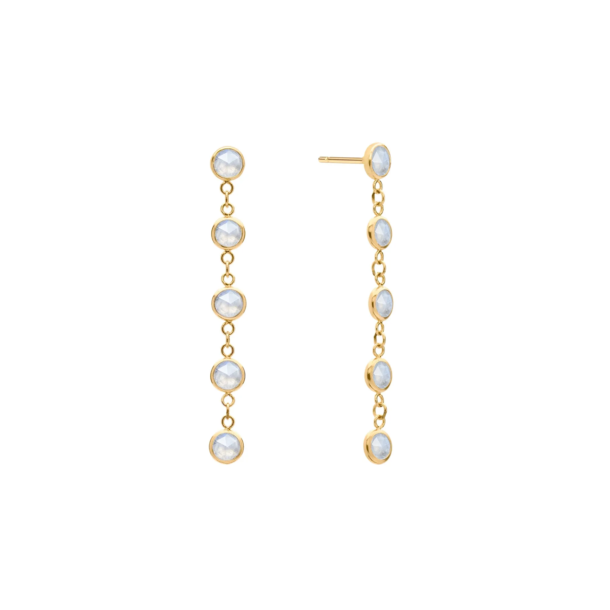 Newport Moonstone Earrings in 14k Gold (June) sold by Haverhill