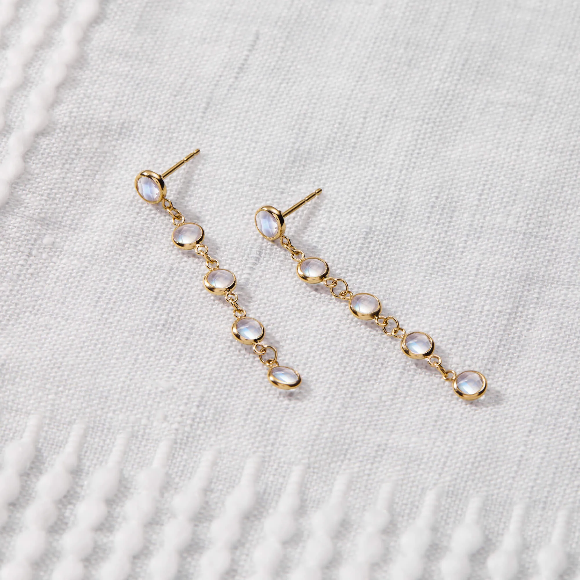 Newport Moonstone Earrings in 14k Gold (June) sold by Haverhill product image thumbnail 3