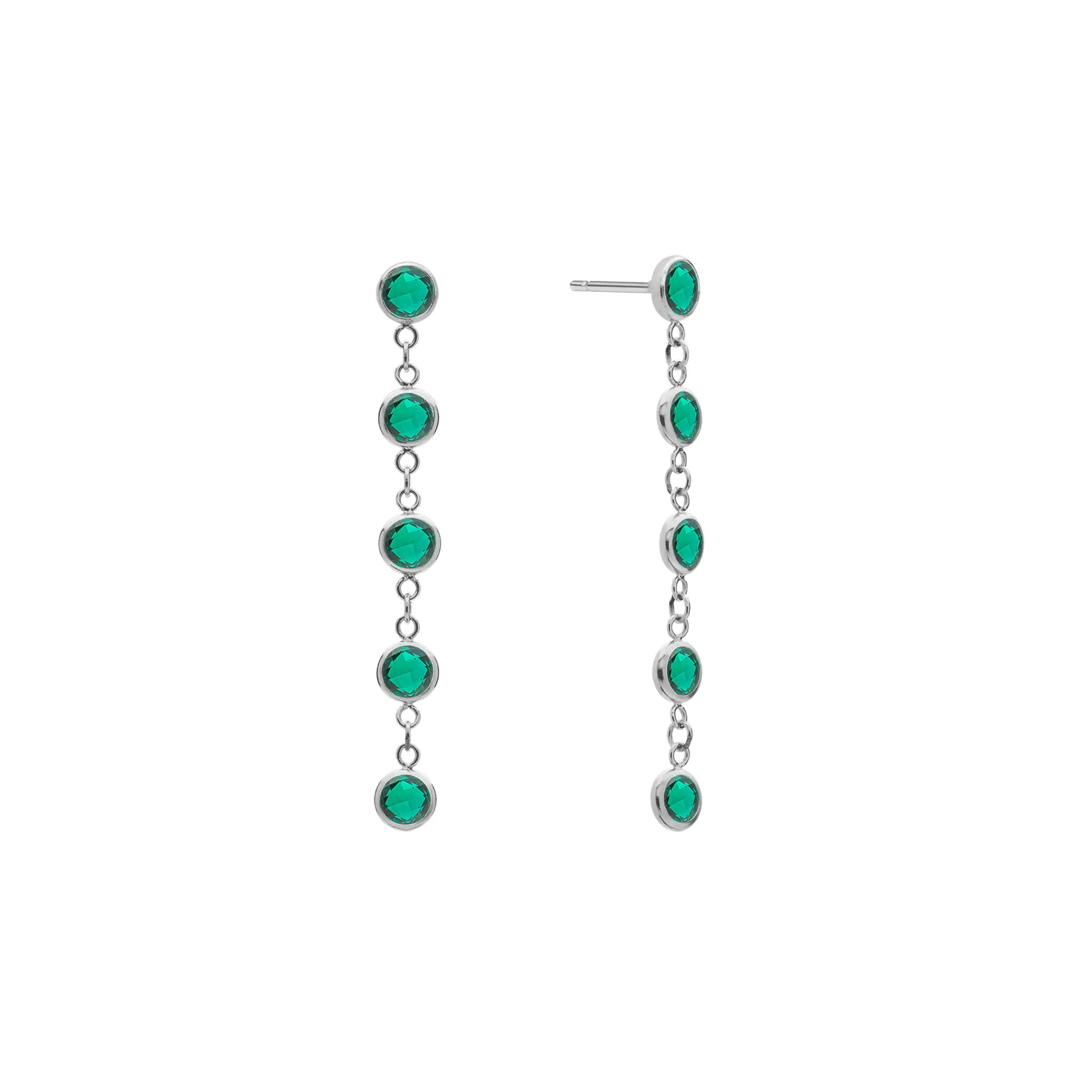Newport Emerald Earrings in 14k Gold (May) sold by Haverhill product image thumbnail 5