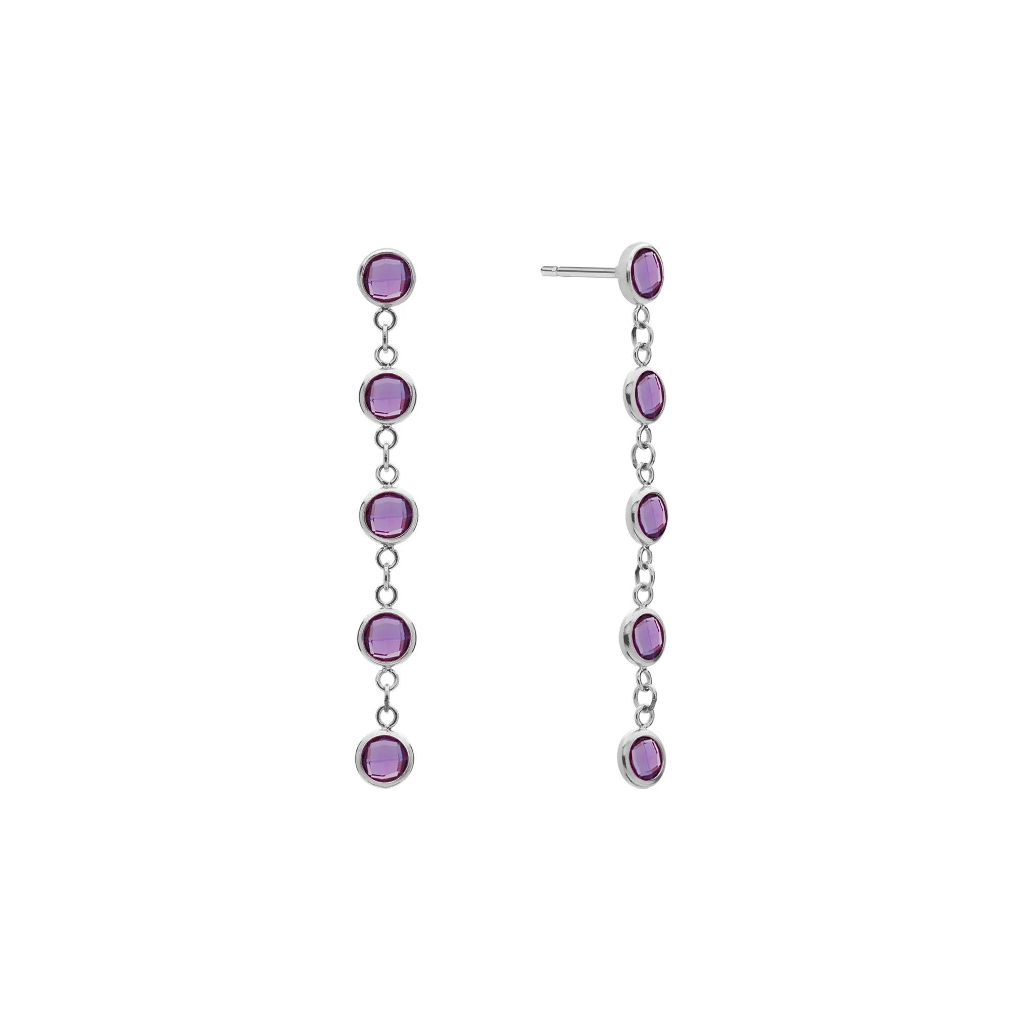 Newport Amethyst Earrings in 14k Gold (February) sold by Haverhill product image thumbnail 5