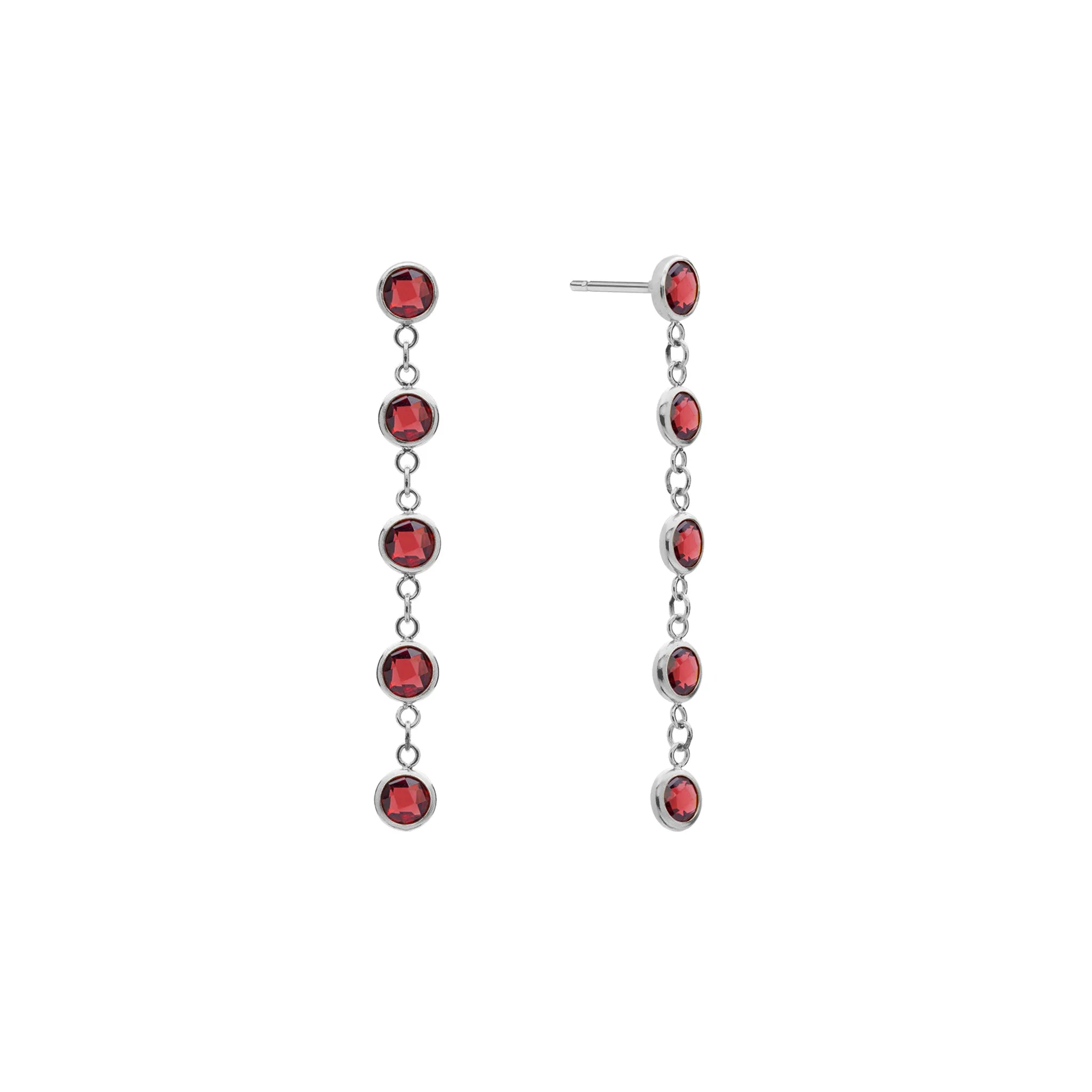 Newport Garnet Earrings in 14k Gold (January) sold by Haverhill product image thumbnail 5