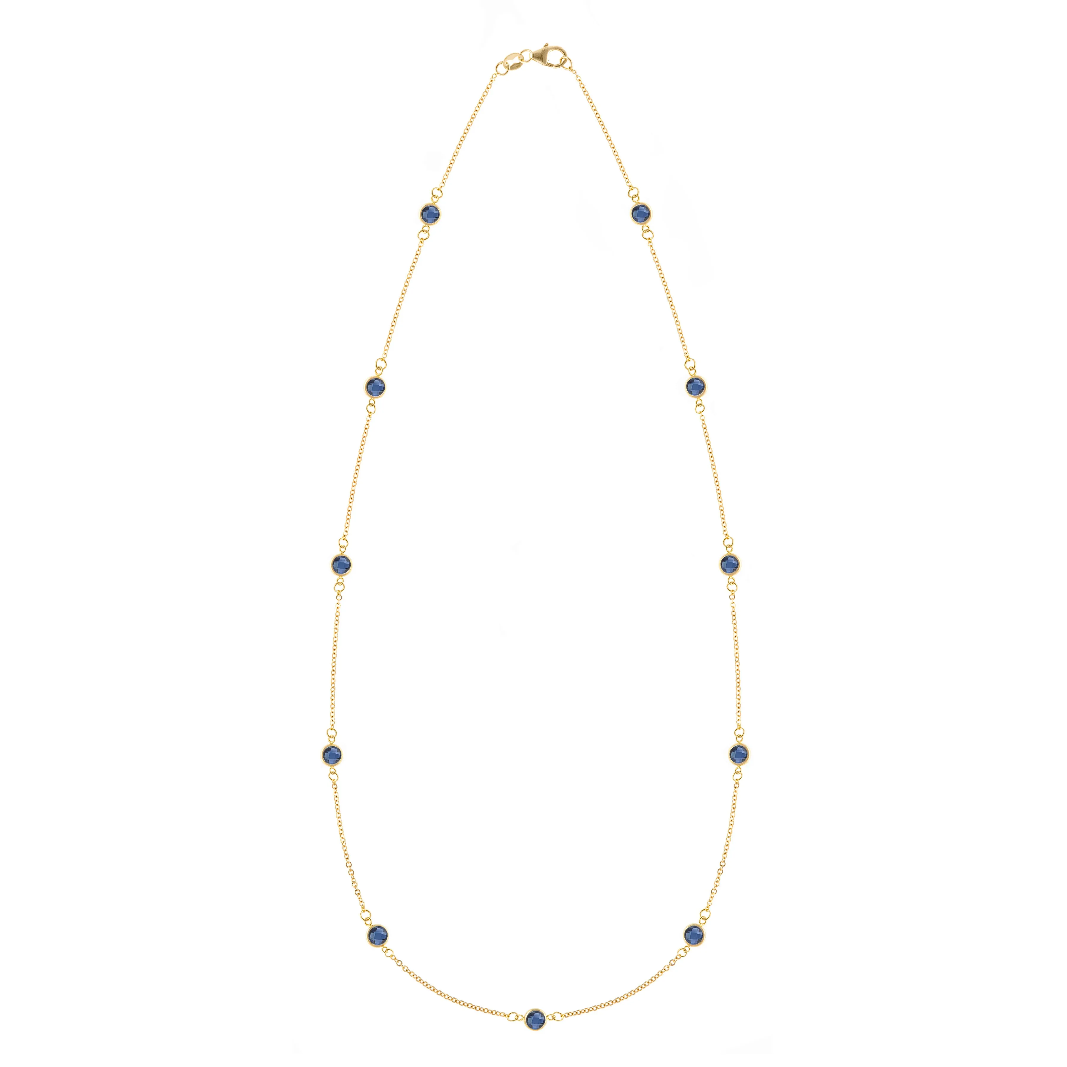 Bayberry 11 Sapphire Necklace in 14k Gold (September) sold by Haverhill