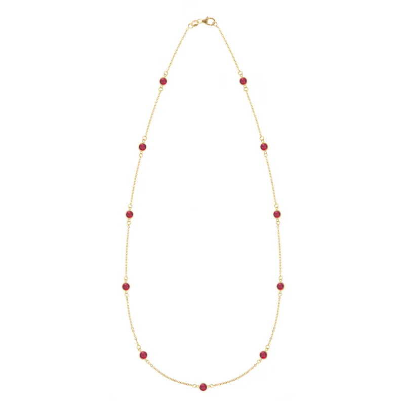 Bayberry 11 Ruby Necklace in 14k Gold (July) sold by Haverhill