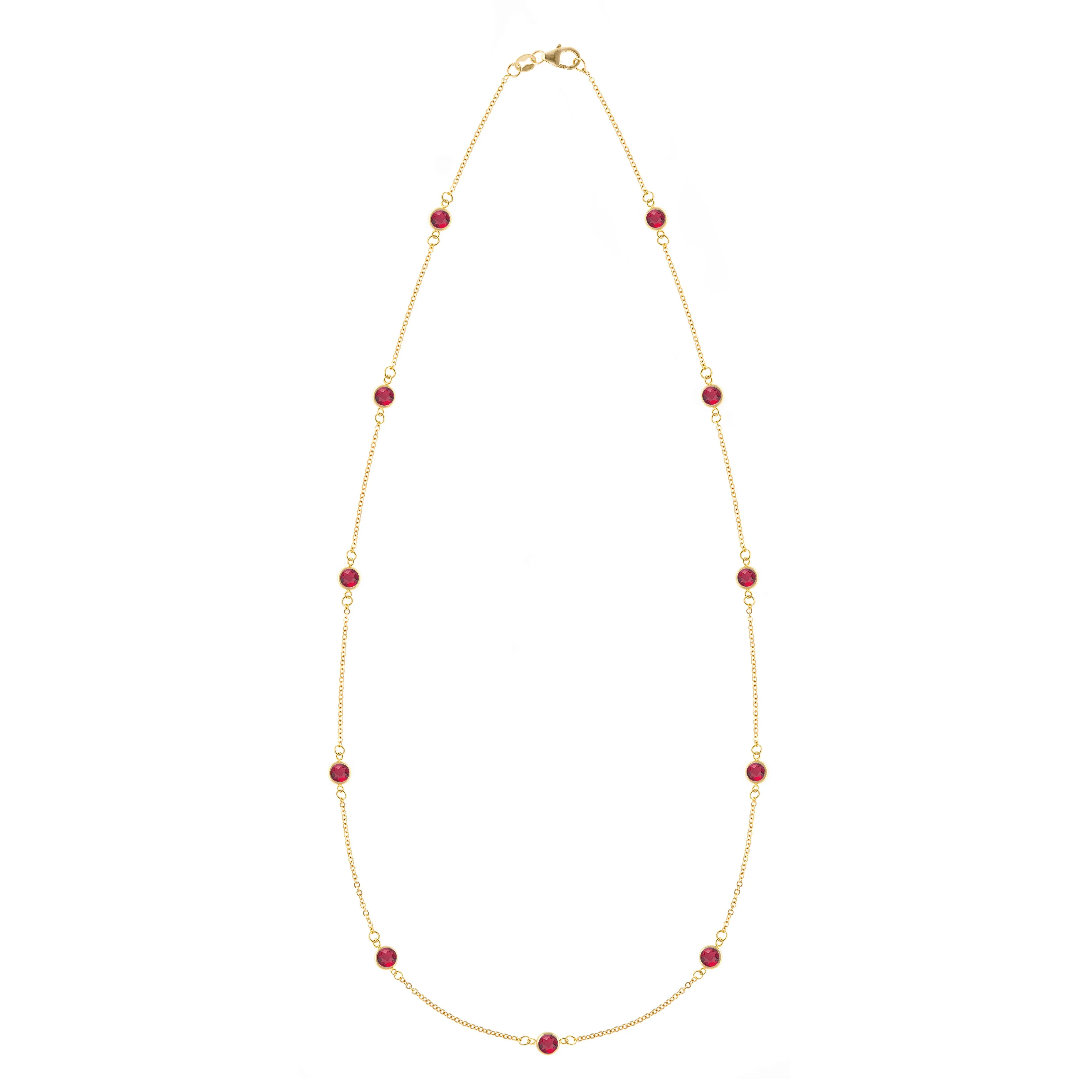 Bayberry 11 Ruby Necklace in 14k Gold (July) sold by Haverhill