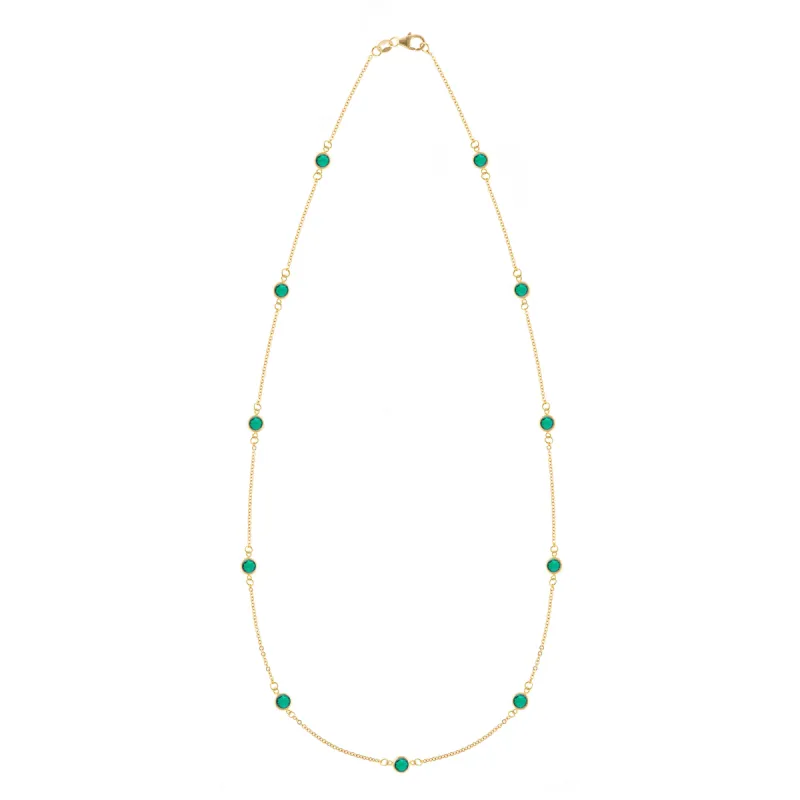 Bayberry 11 Emerald Necklace in 14k Gold (May) sold by Haverhill