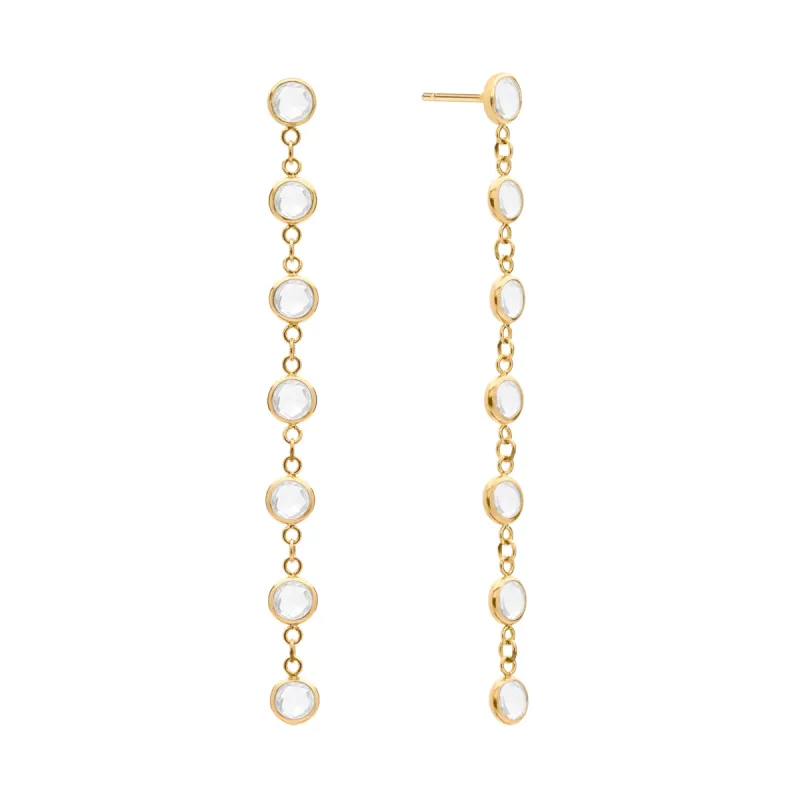 Petite 7 Birthstone Earrings in 14k Gold sold by Haverhill