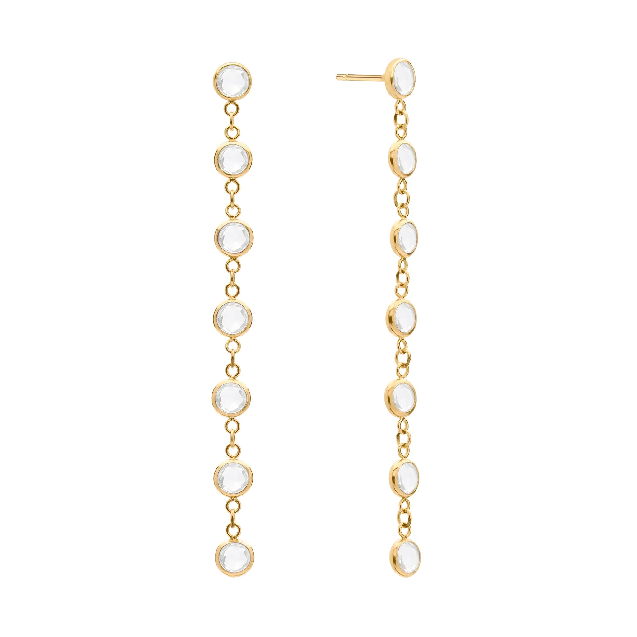 Petite 7 Birthstone Earrings in 14k Gold sold by Haverhill