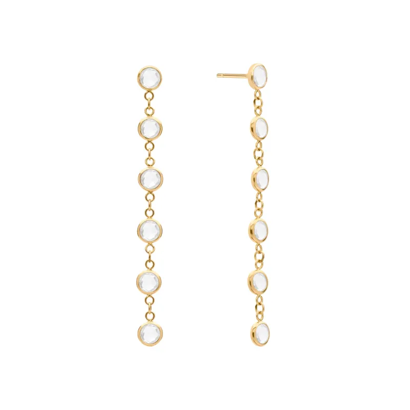 Petite 6 Birthstone Earrings in 14k Gold sold by Haverhill