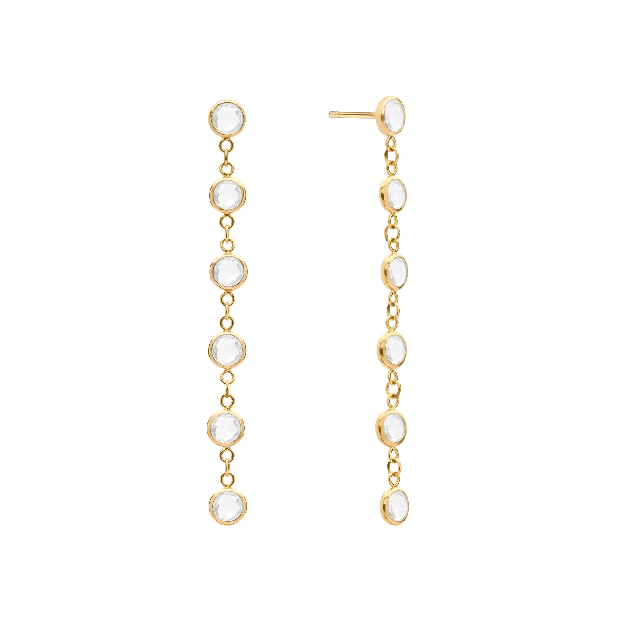 Petite 6 Birthstone Earrings in 14k Gold sold by Haverhill