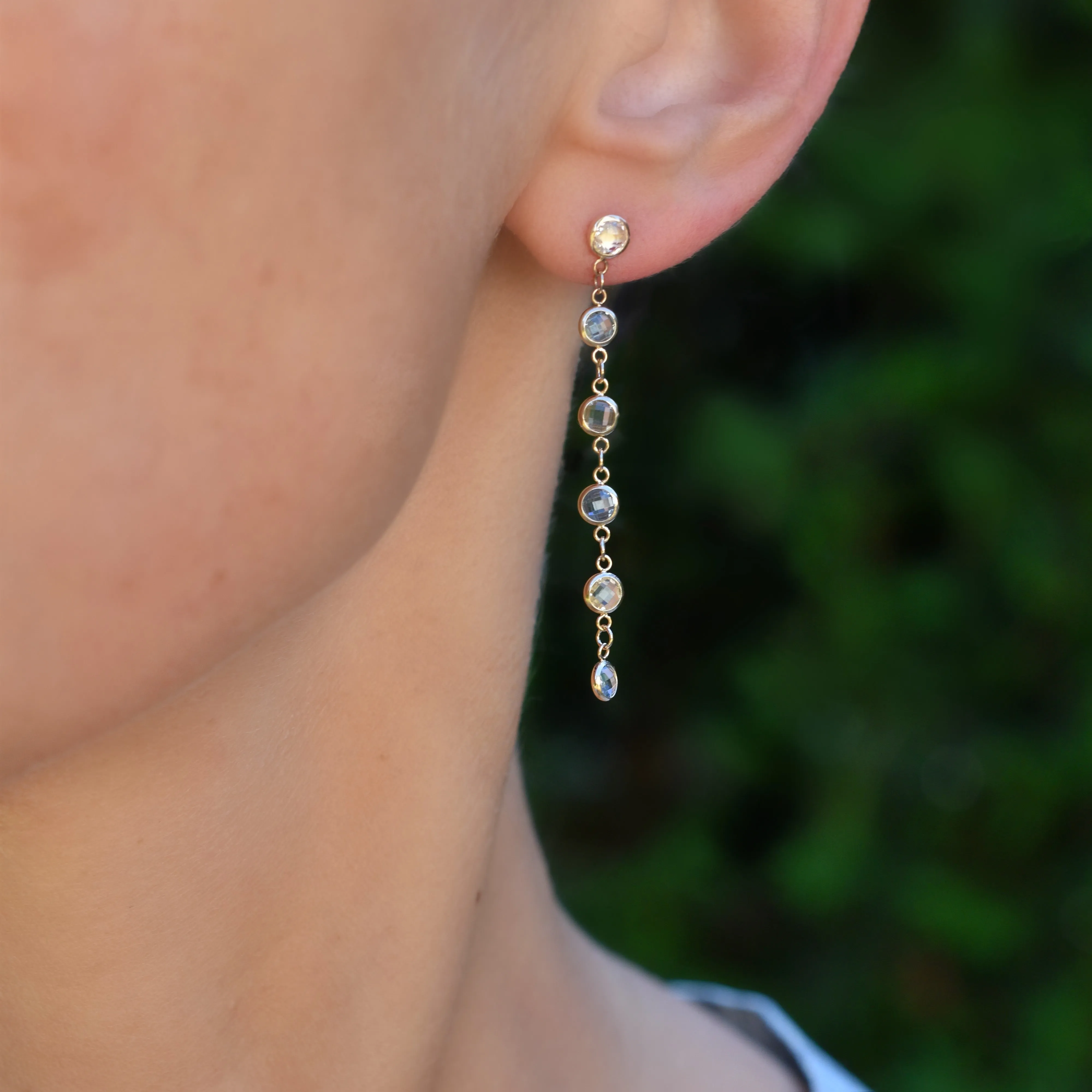Petite 6 Birthstone Earrings in 14k Gold sold by Haverhill product image thumbnail 2