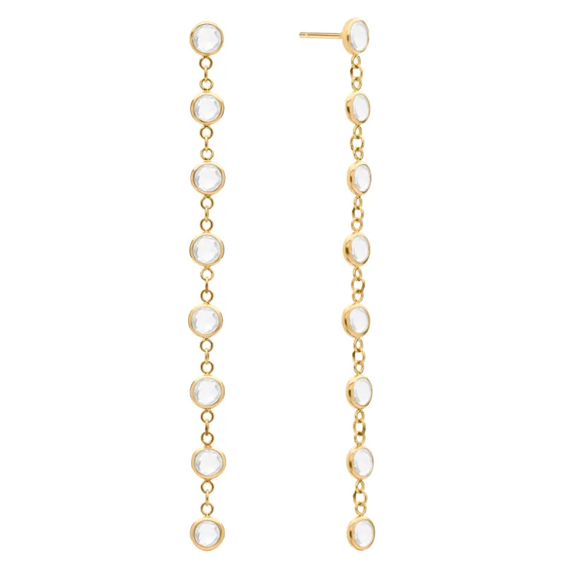 Petite 8 Birthstone Earrings in 14k Gold sold by Haverhill