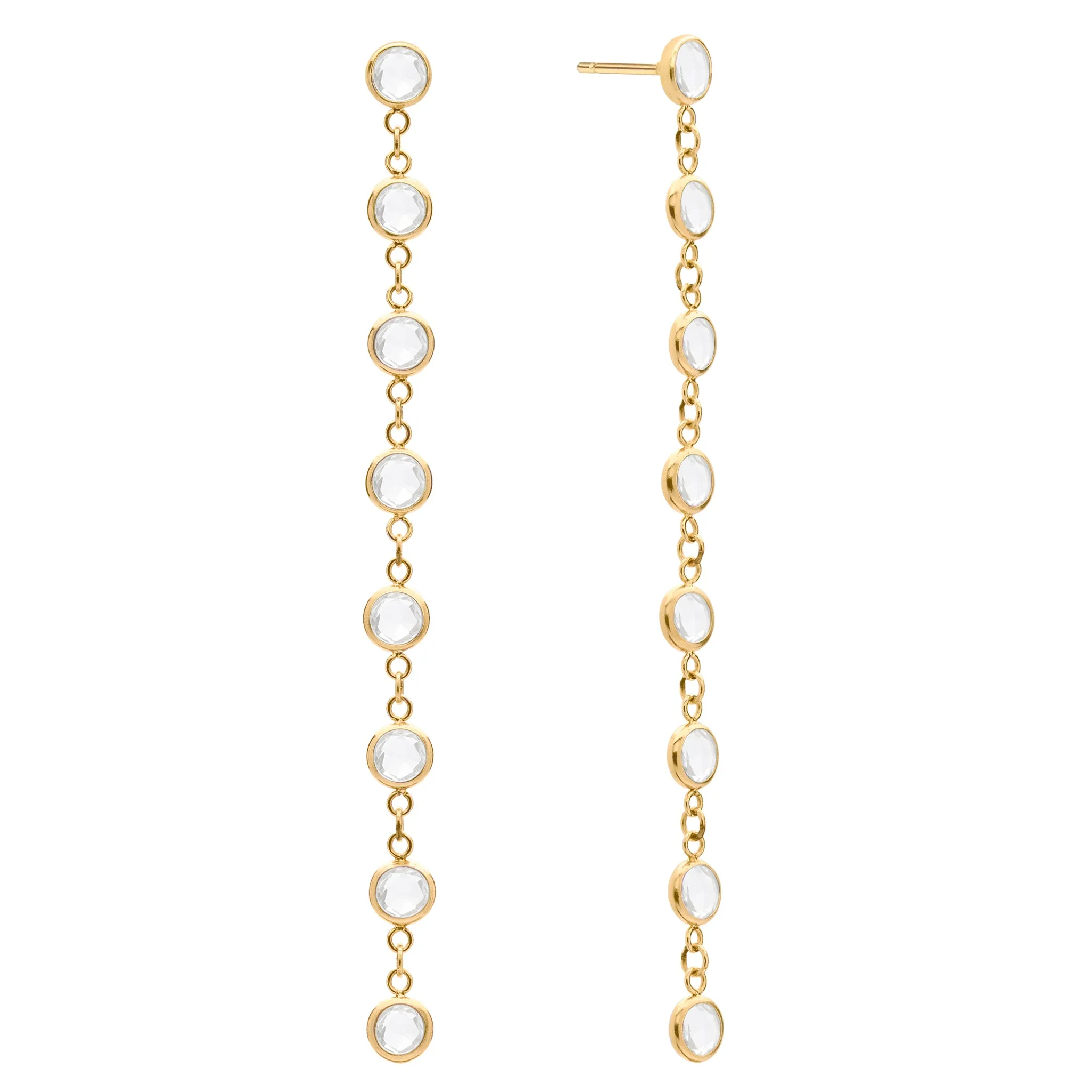 Petite 8 Birthstone Earrings in 14k Gold sold by Haverhill
