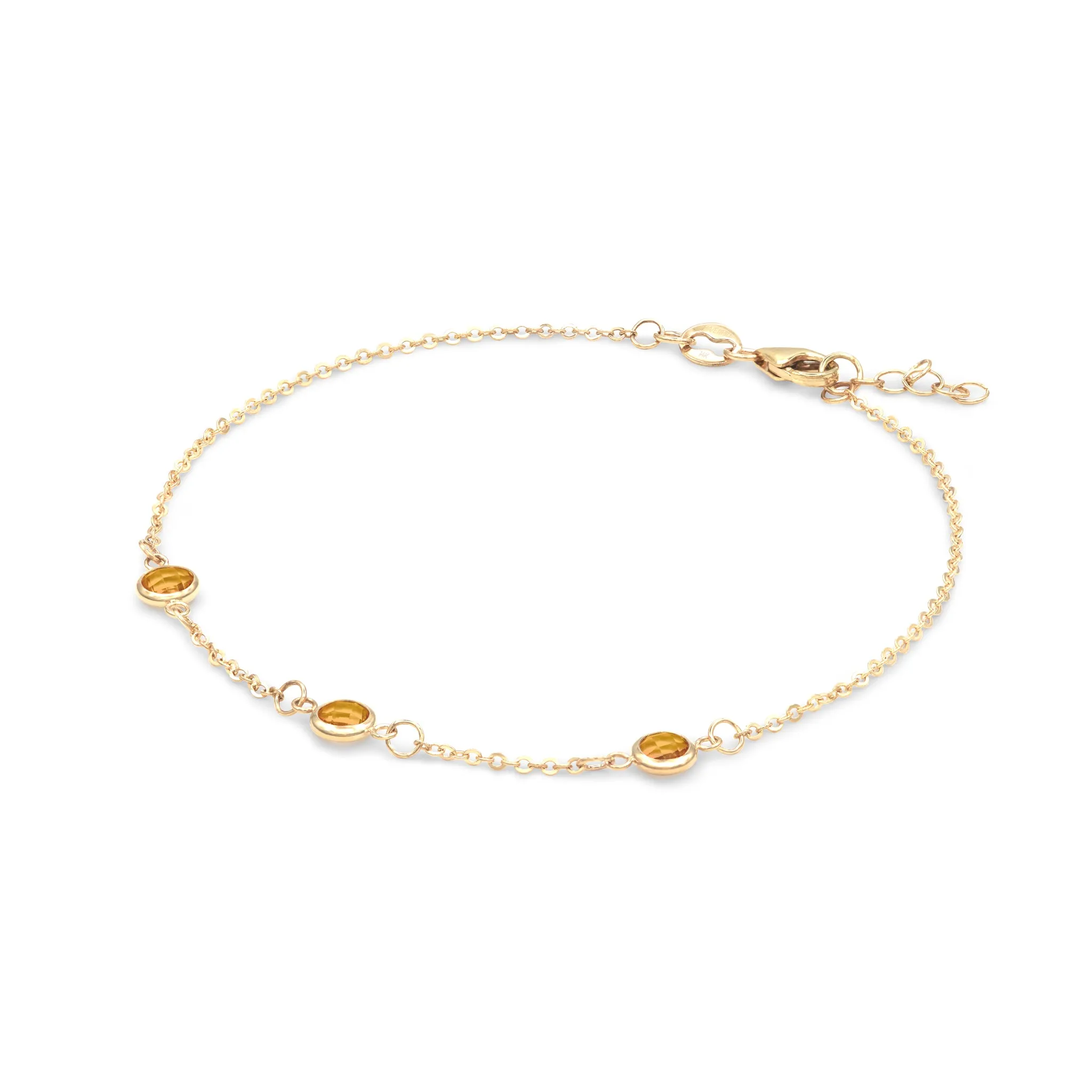 Bayberry 3 Citrine Bracelet in 14k Gold (November) sold by Haverhill product image thumbnail 4