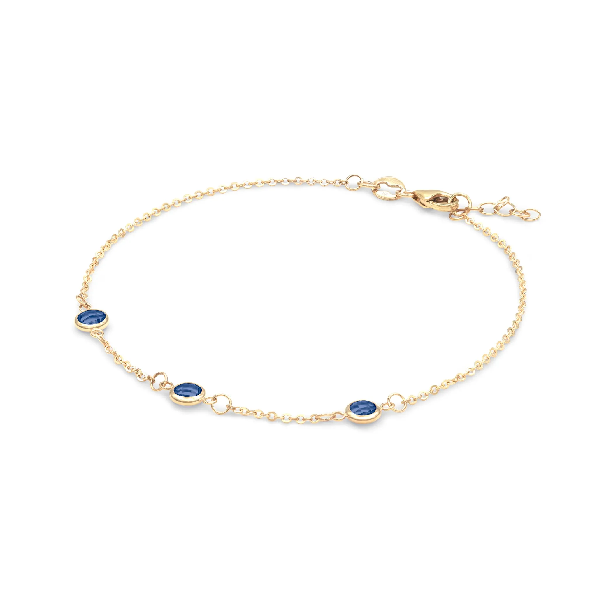 Bayberry 3 Sapphire Bracelet in 14k Gold (September) sold by Haverhill product image thumbnail 4