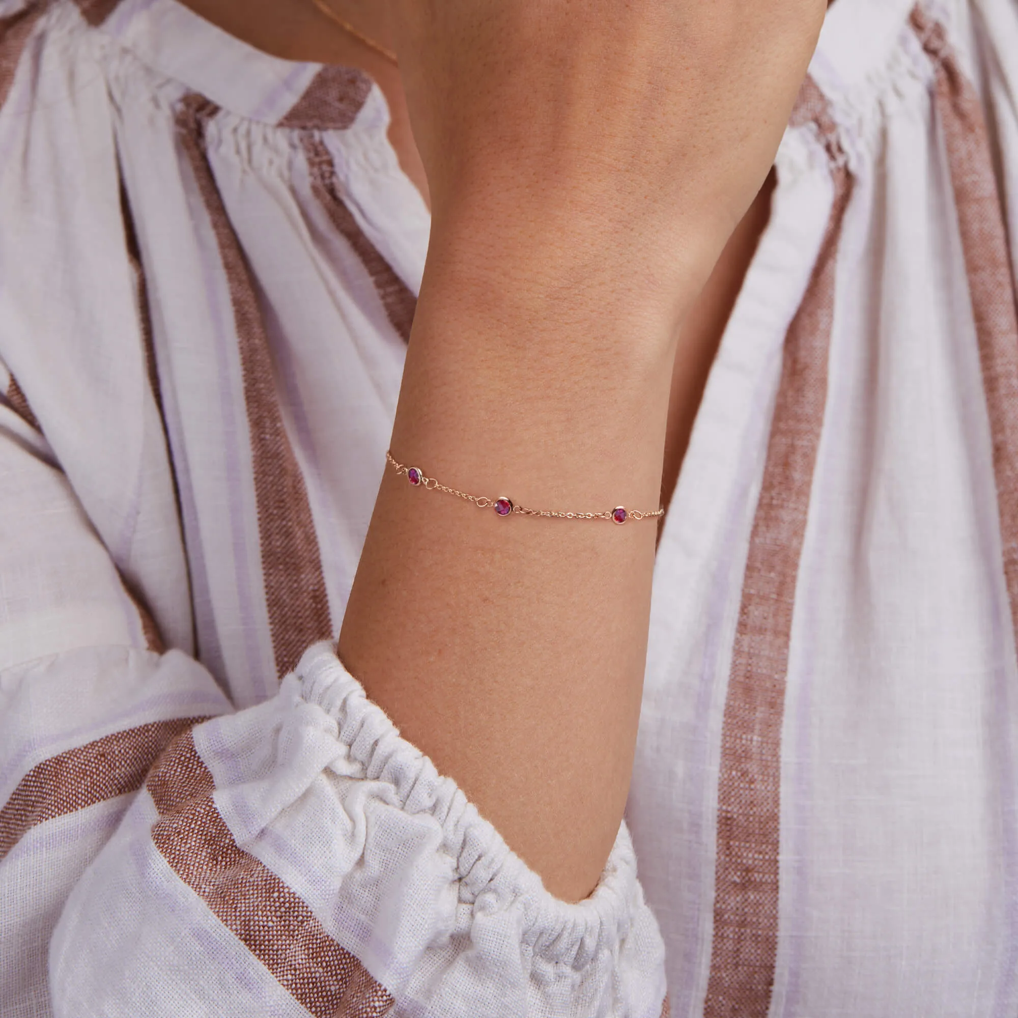 Bayberry 3 Ruby Bracelet in 14k Gold (July) sold by Haverhill product image thumbnail 2