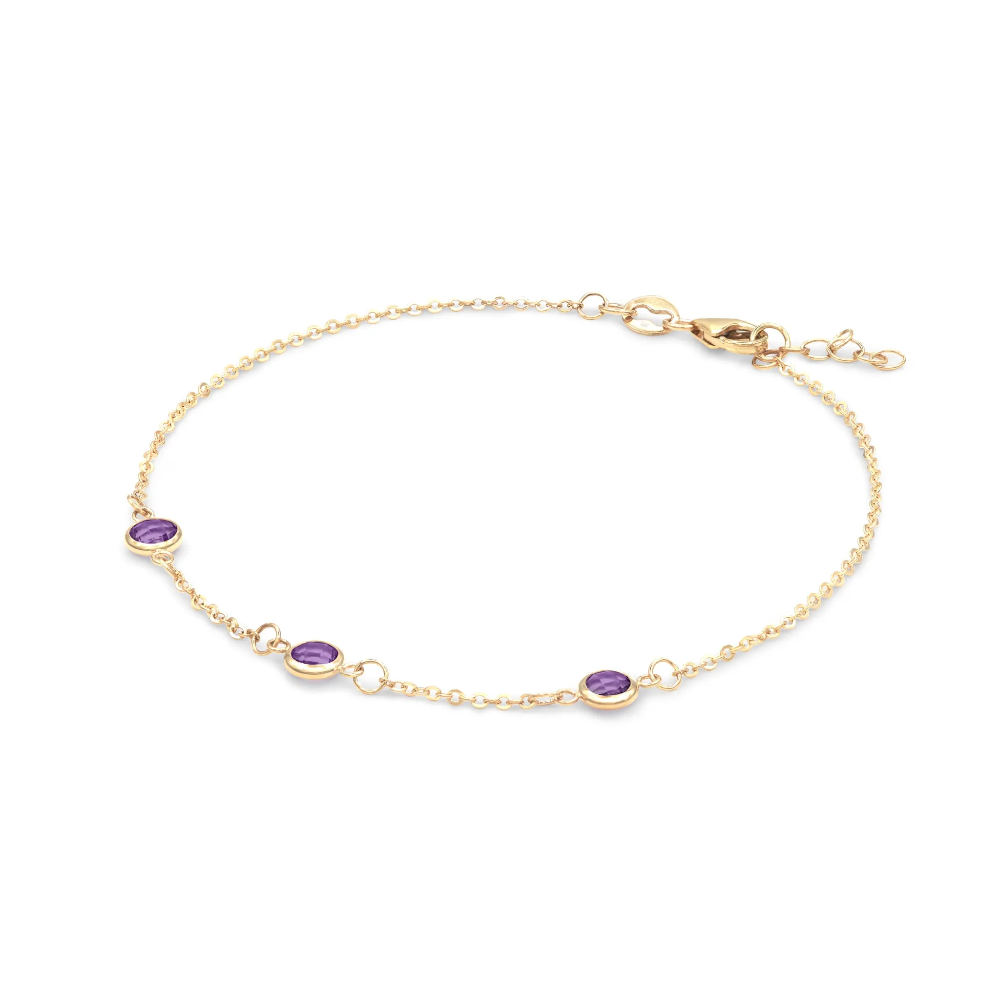 Bayberry 3 Amethyst Bracelet in 14k Gold (February) sold by Haverhill product image thumbnail 4