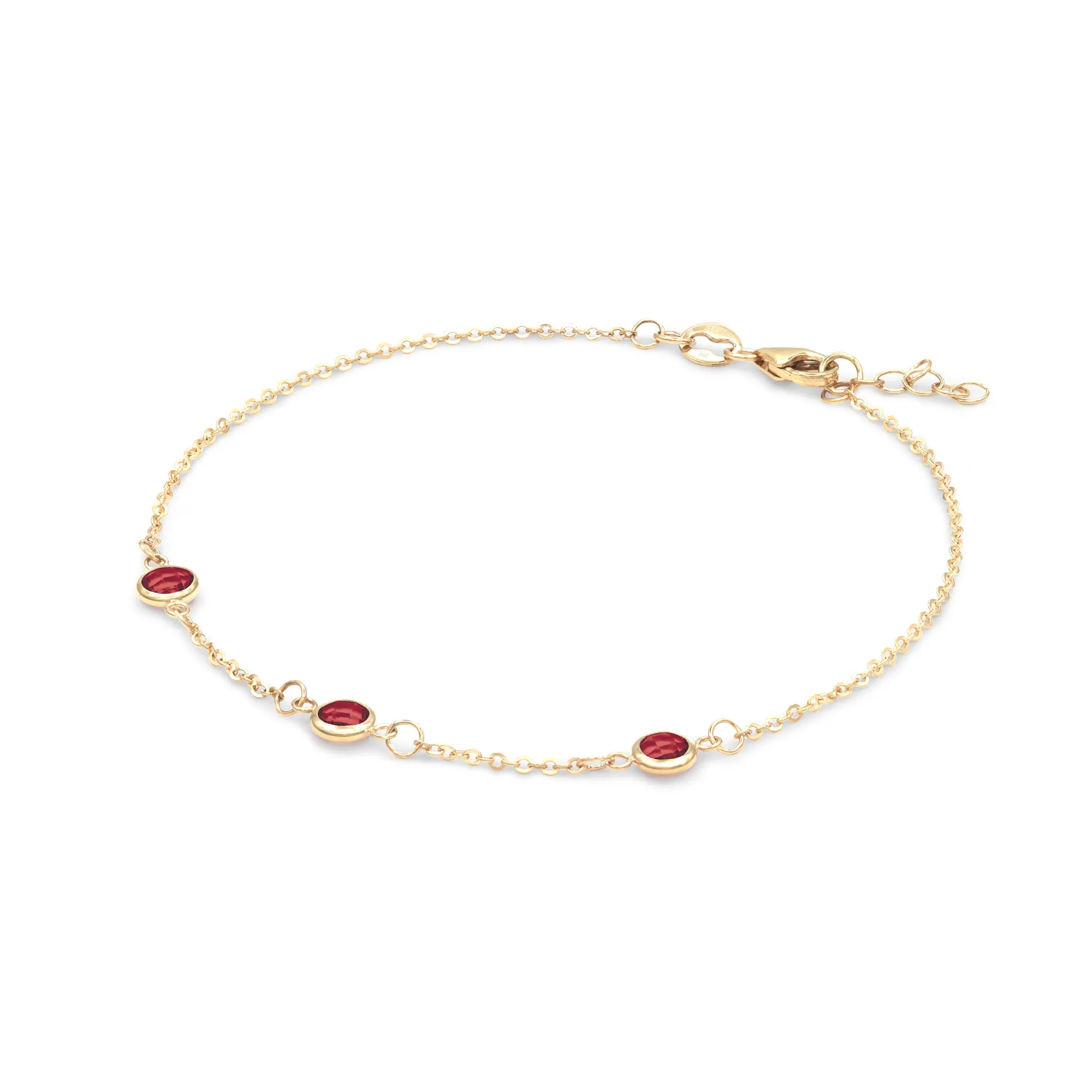 Bayberry 3 Garnet Bracelet in 14k Gold (January) sold by Haverhill product image thumbnail 4