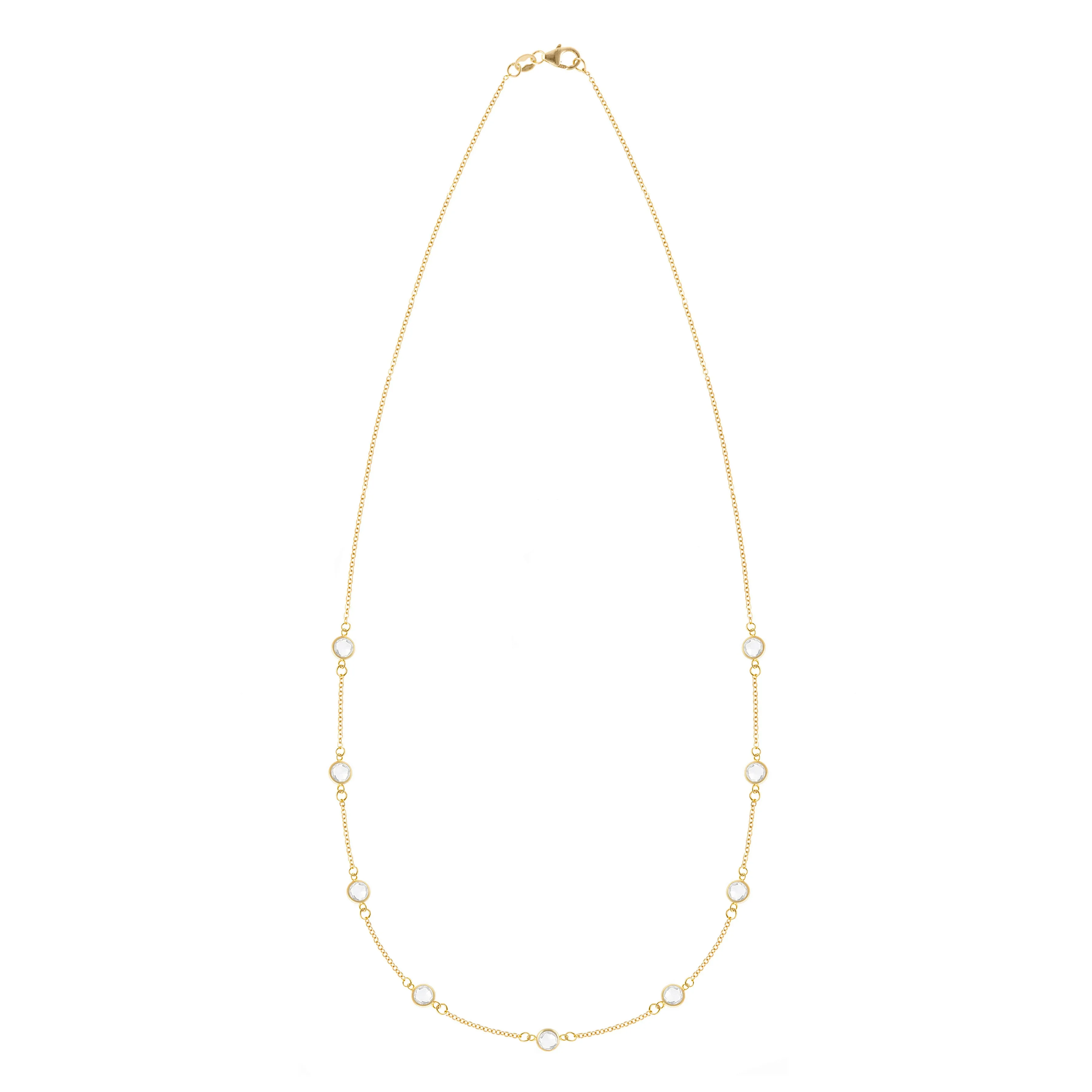 Petite 9 Birthstone Necklace in 14k Gold sold by Haverhill product image thumbnail 4