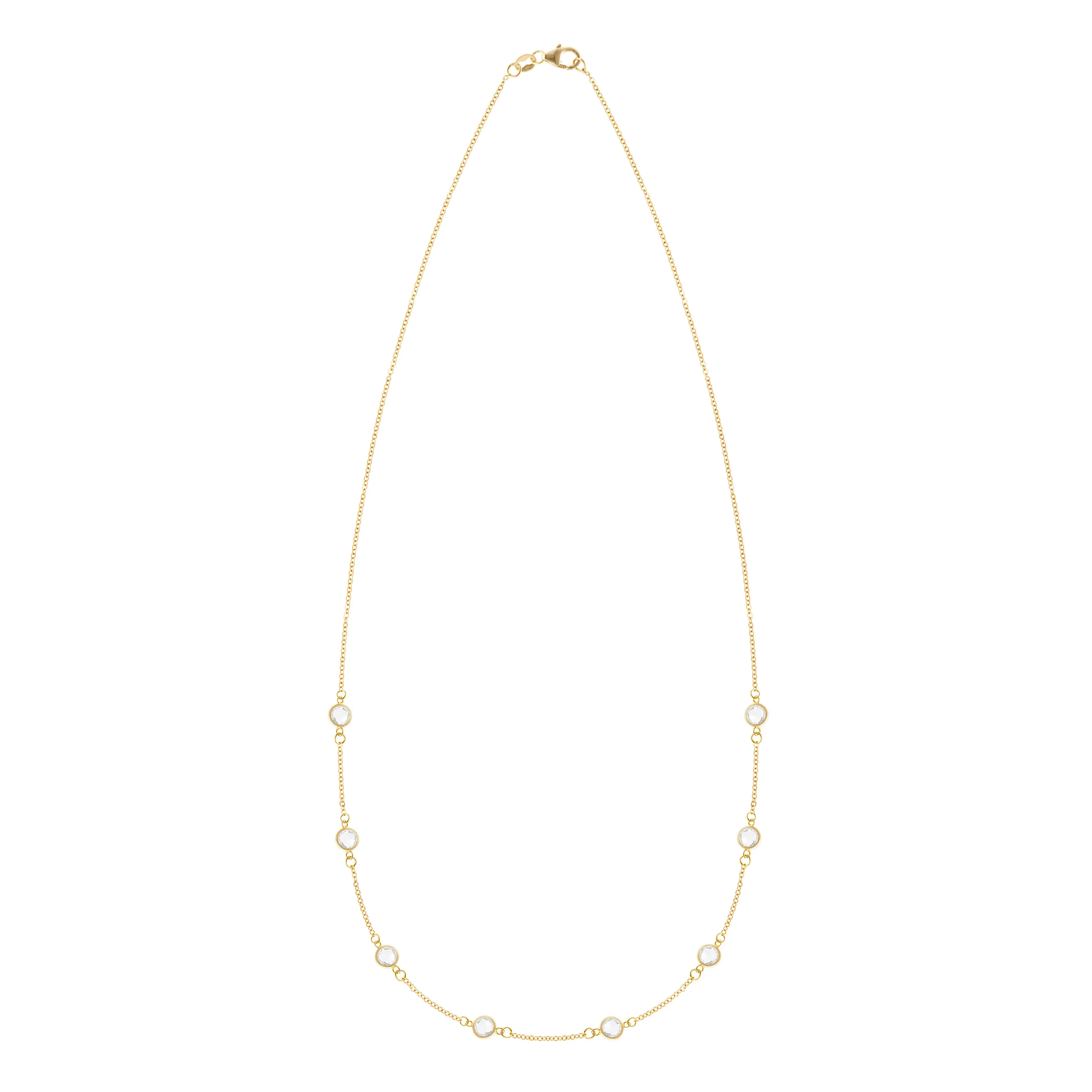 Petite 8 Birthstone Necklace in 14k Gold sold by Haverhill product image thumbnail 4