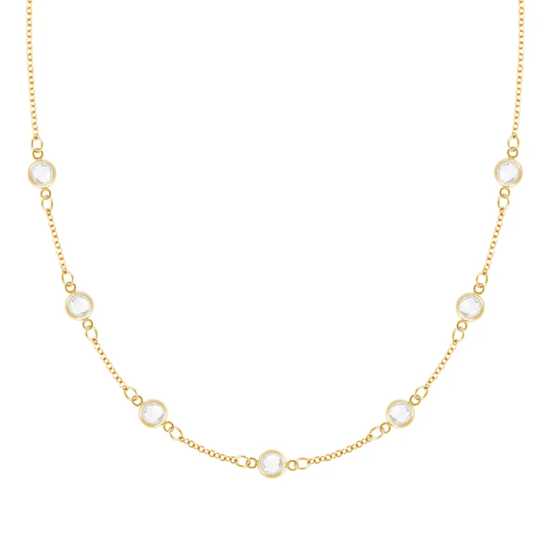 Petite 7 Birthstone Necklace in 14k Gold sold by Haverhill