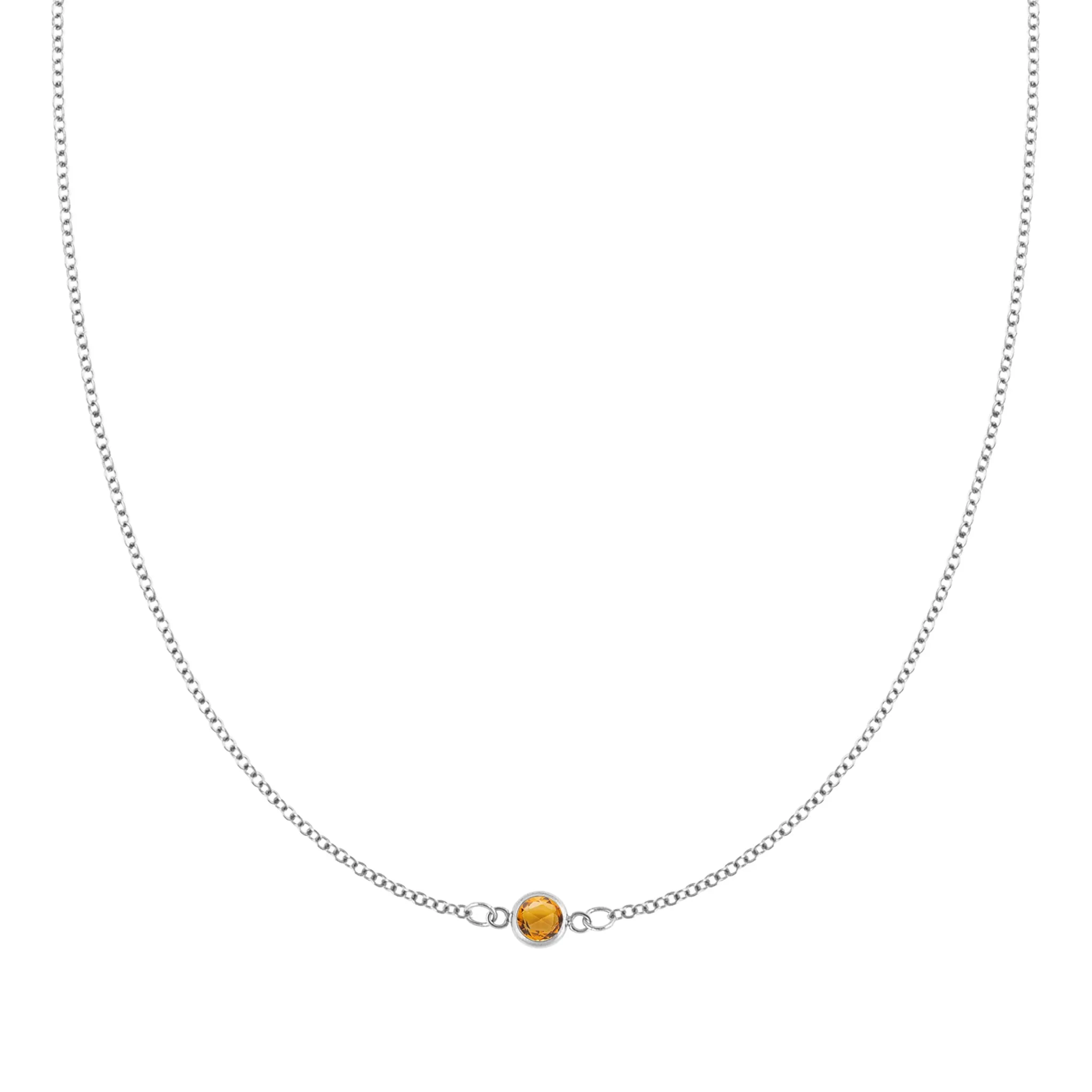 Petite 1 Citrine Necklace in 14k Gold (November) sold by Haverhill product image thumbnail 5