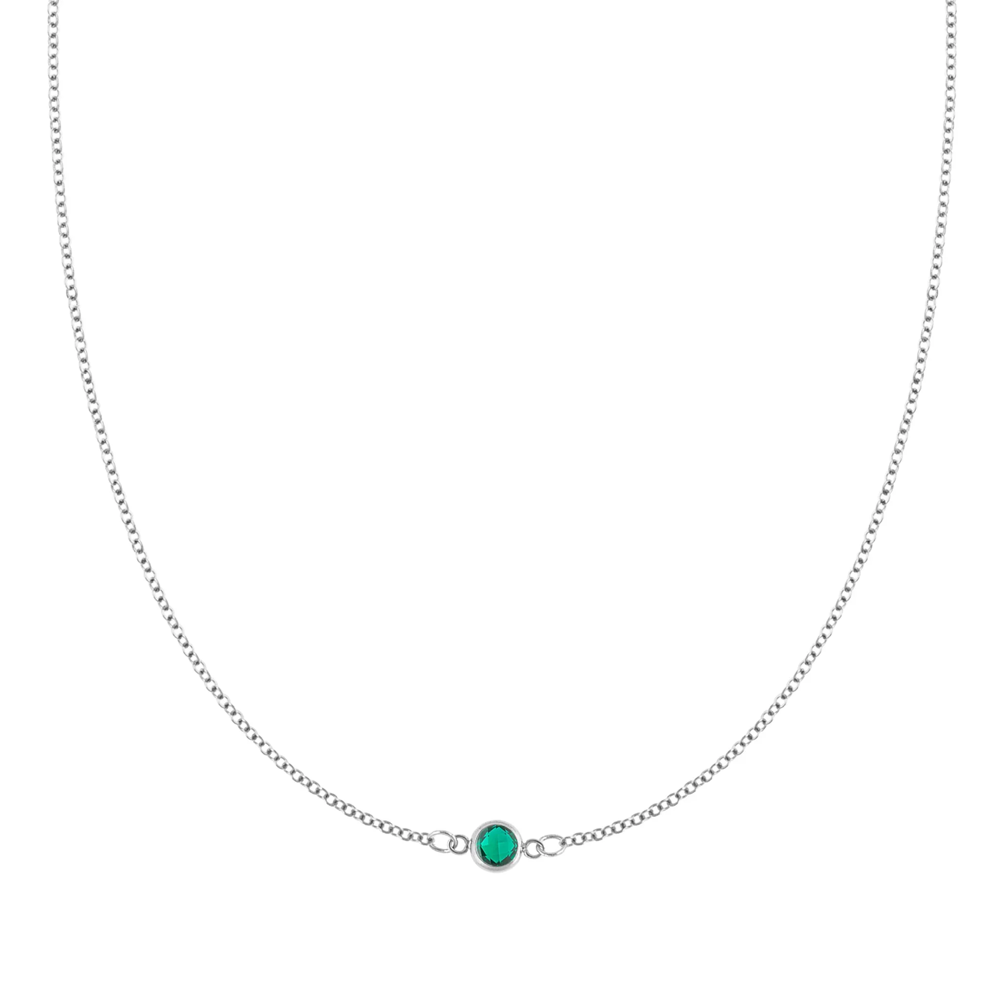 Petite 1 Emerald Necklace in 14k Gold (May) sold by Haverhill product image thumbnail 5