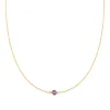 Petite 1 Amethyst Necklace in 14k Gold (February) sold by Haverhill