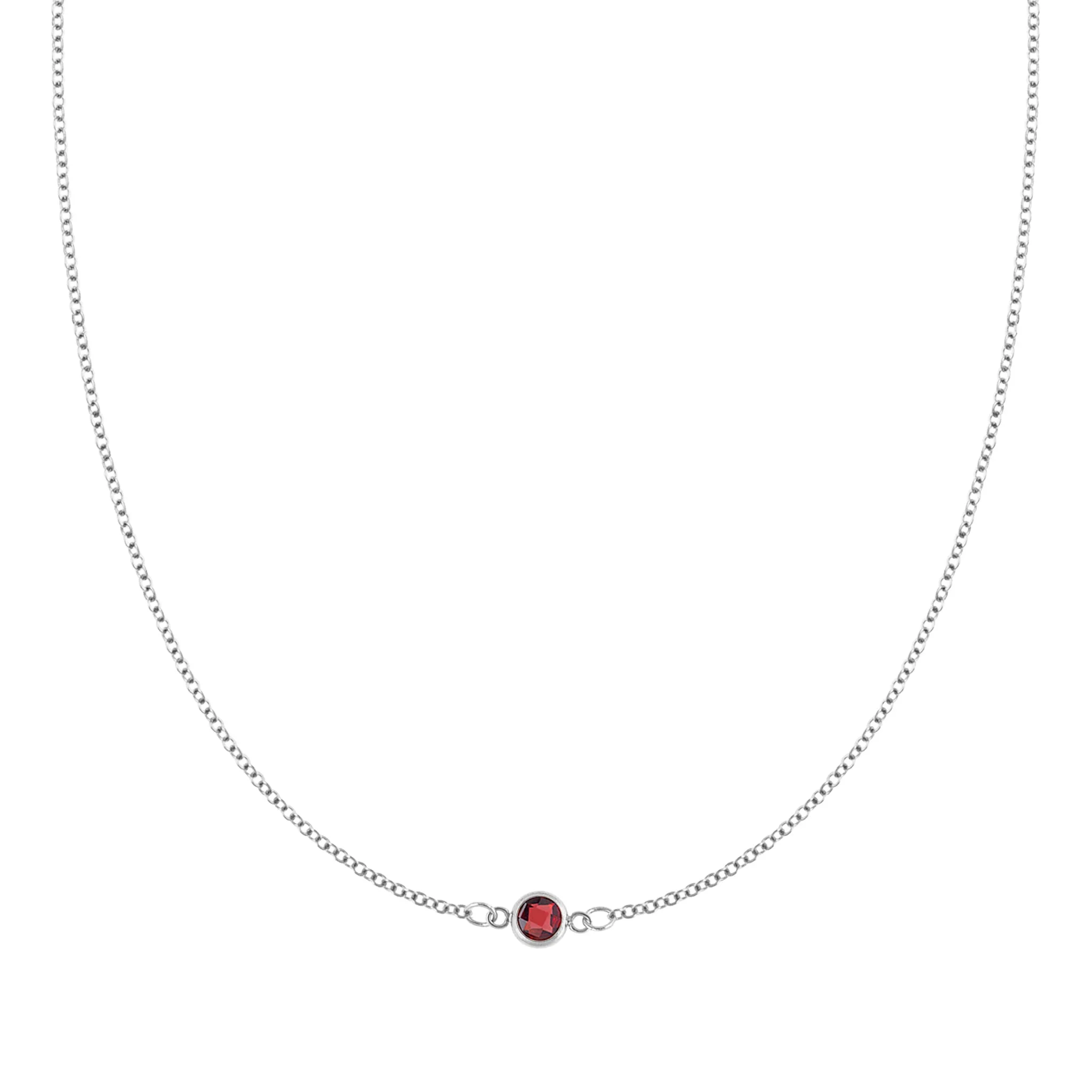 Petite 1 Garnet Necklace in 14k Gold (January) sold by Haverhill product image thumbnail 5