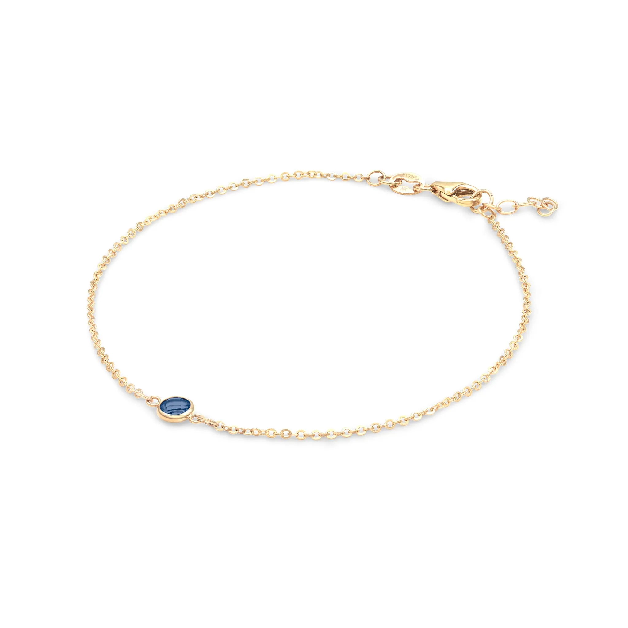Petite 1 Sapphire Bracelet in 14k Gold (September) sold by Haverhill product image thumbnail 4