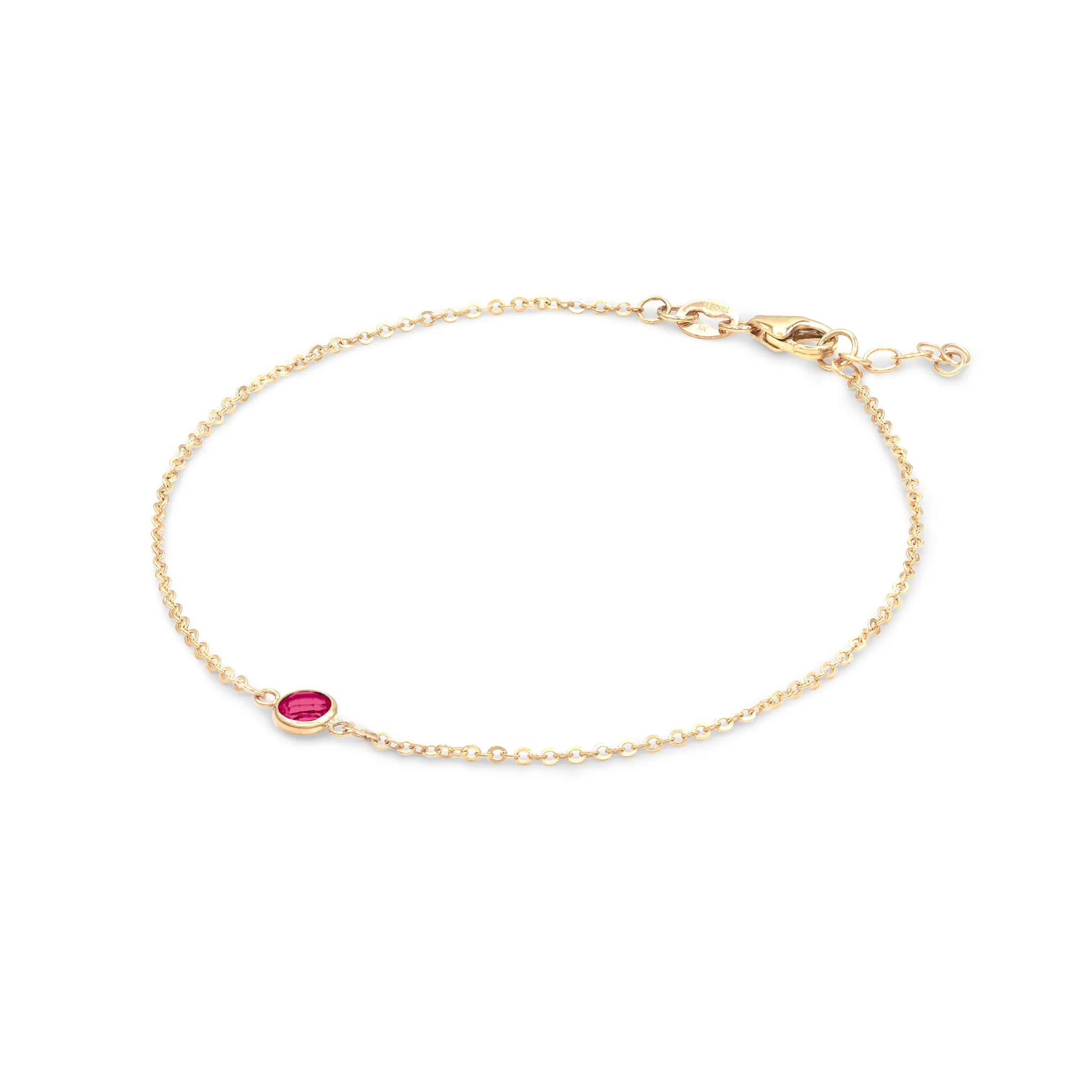 Petite 1 Ruby Bracelet in 14k Gold (July) sold by Haverhill product image thumbnail 4