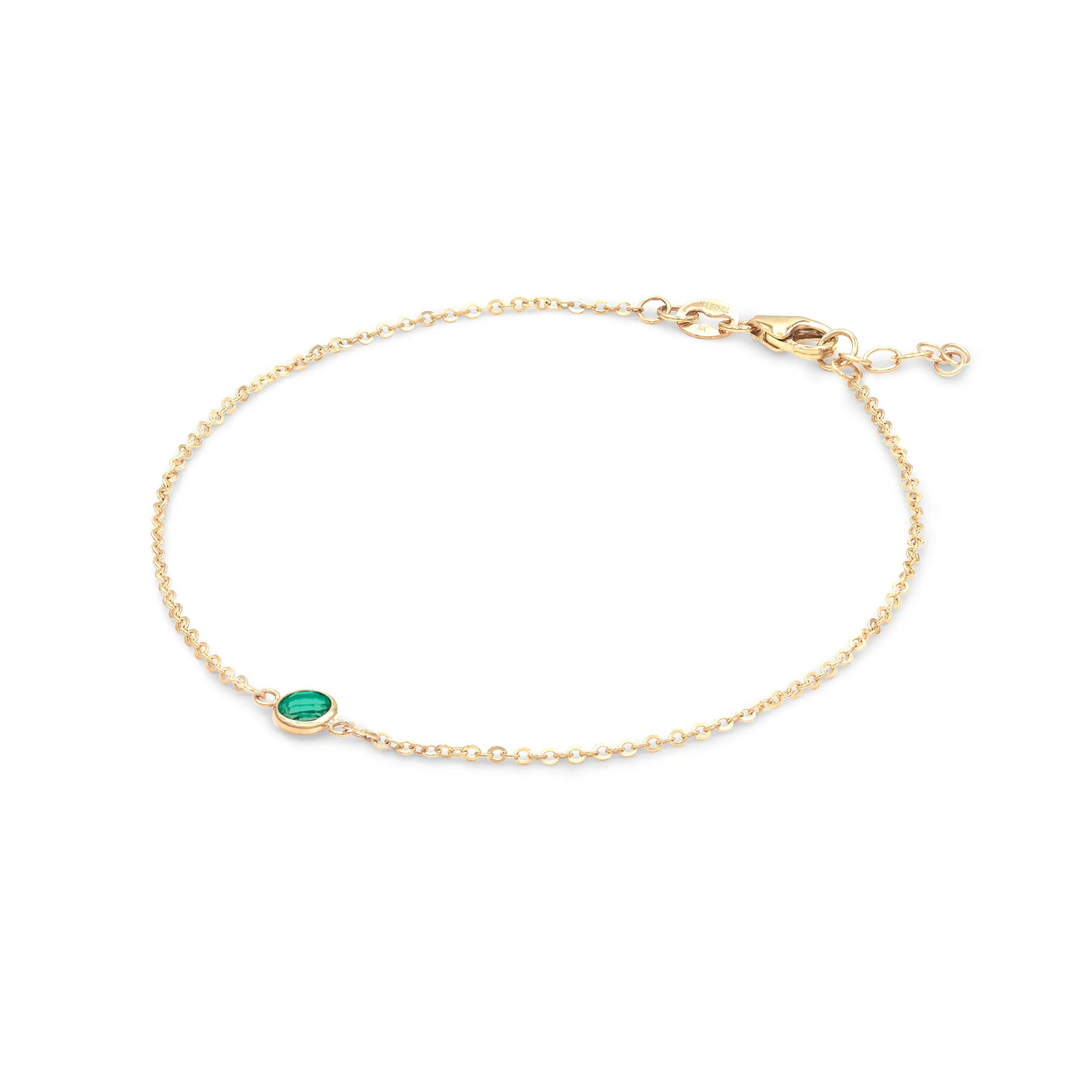 Petite 1 Emerald Bracelet in 14k Gold (May) sold by Haverhill product image thumbnail 4