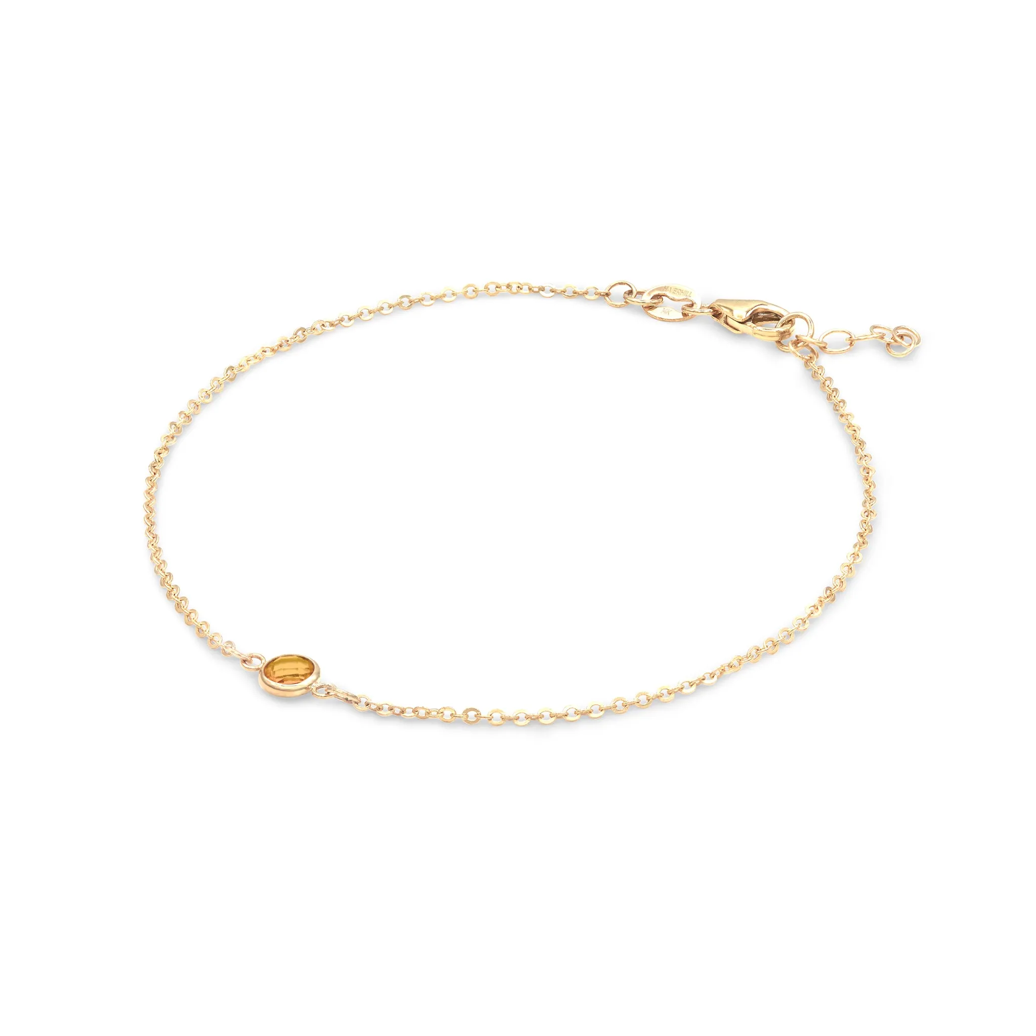 Petite 1 Citrine Bracelet in 14k Gold (November) sold by Haverhill product image thumbnail 4