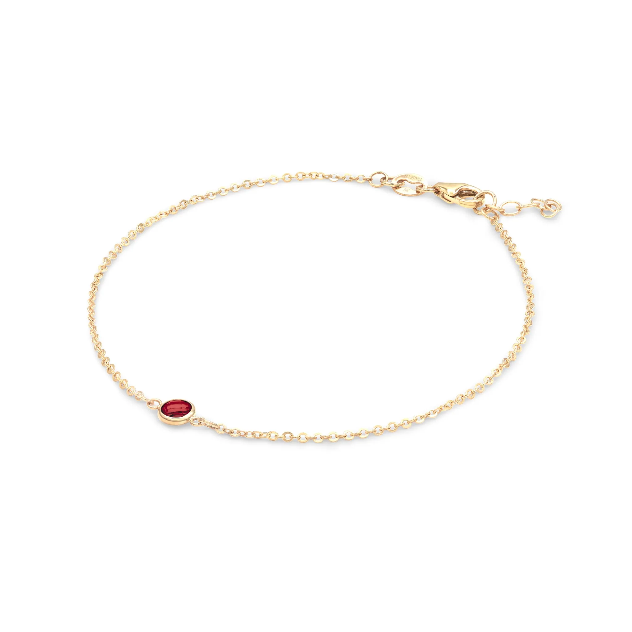 Petite 1 Garnet Bracelet in 14k Gold (January) sold by Haverhill product image thumbnail 4