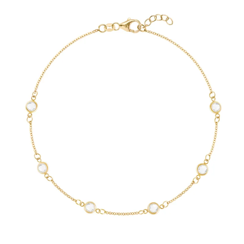 Petite 6 Birthstone Bracelet in 14k Gold sold by Haverhill