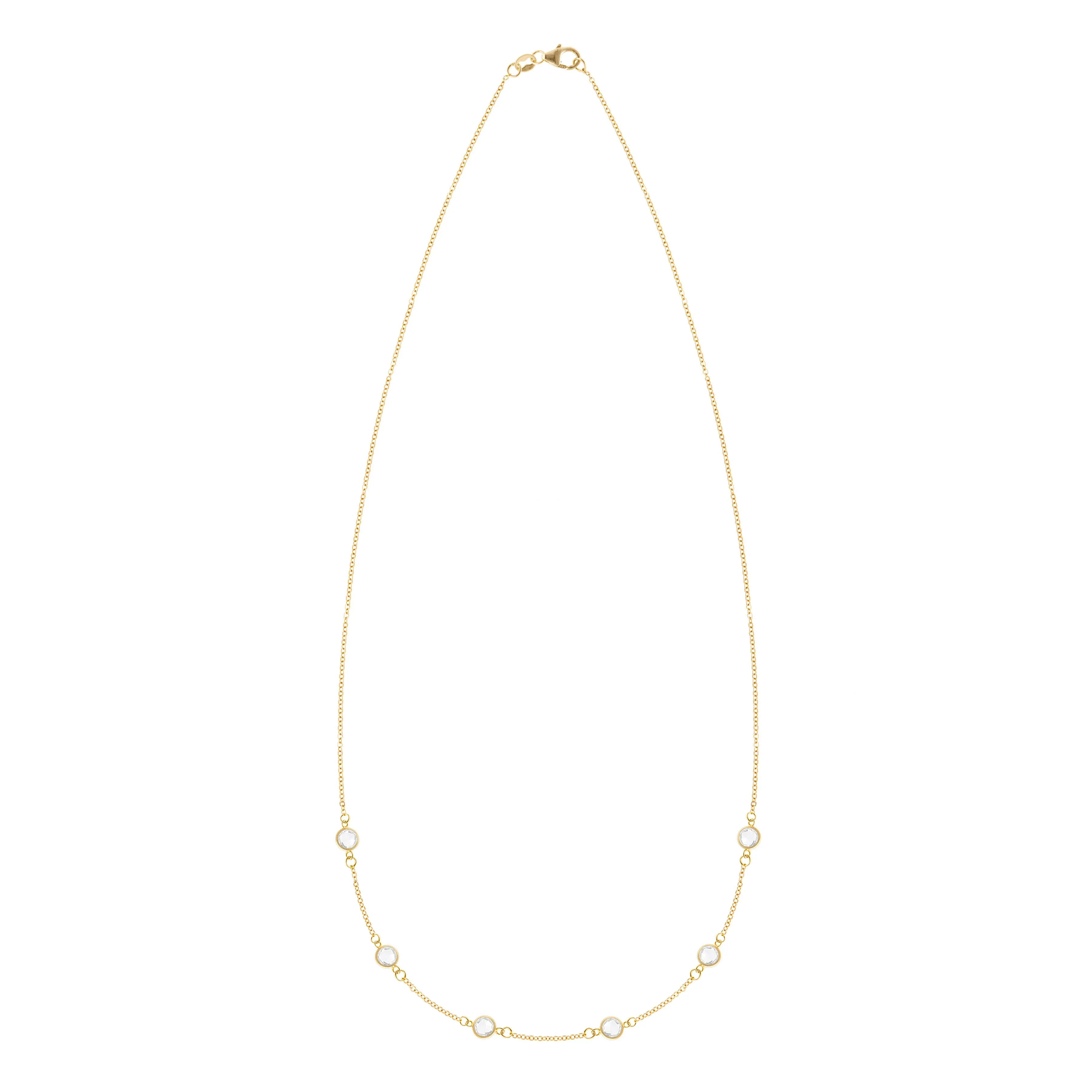 Petite 6 Birthstone Necklace in 14k Gold sold by Haverhill product image thumbnail 4
