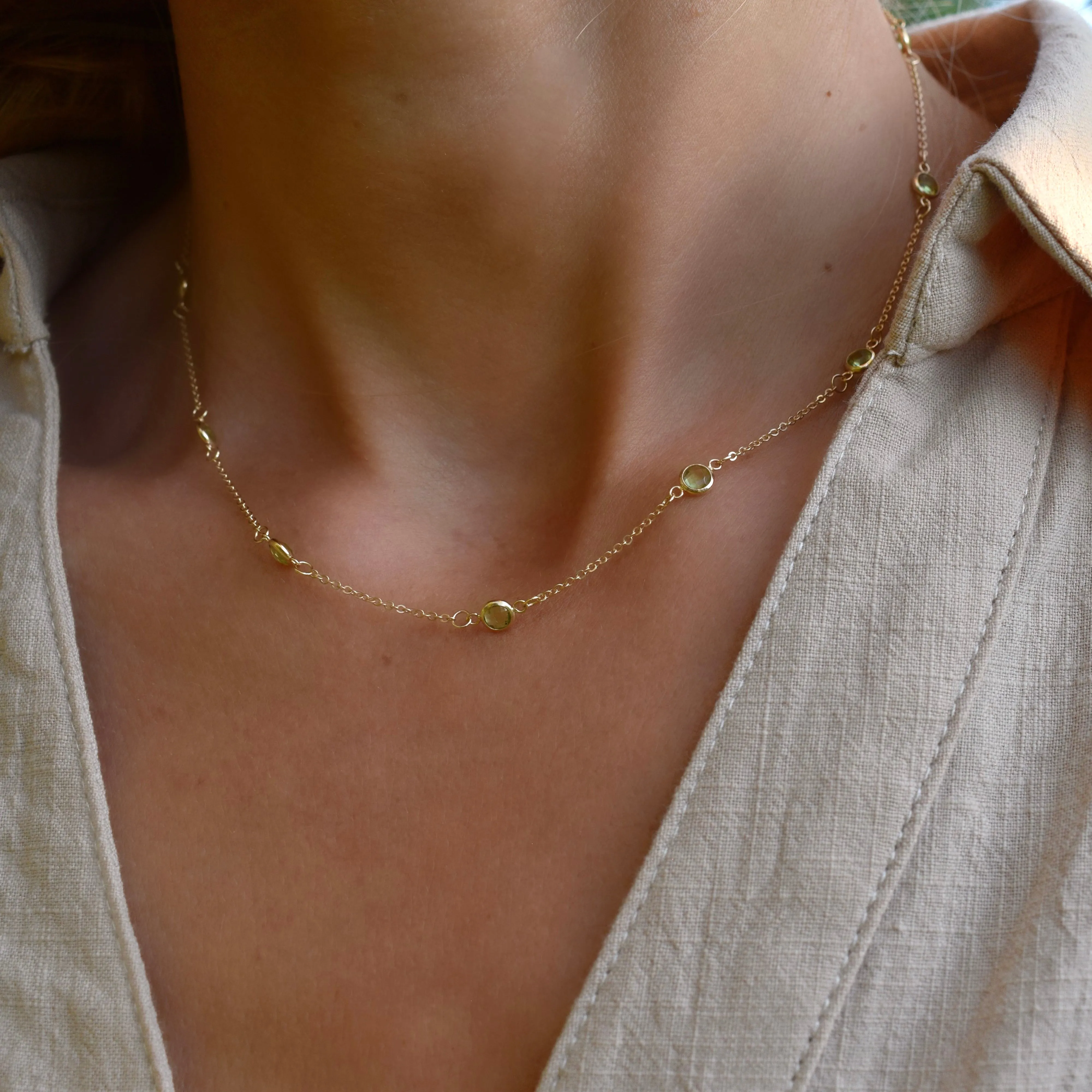 Bayberry 11 Peridot Necklace in 14k Gold (August) sold by Haverhill product image thumbnail 3