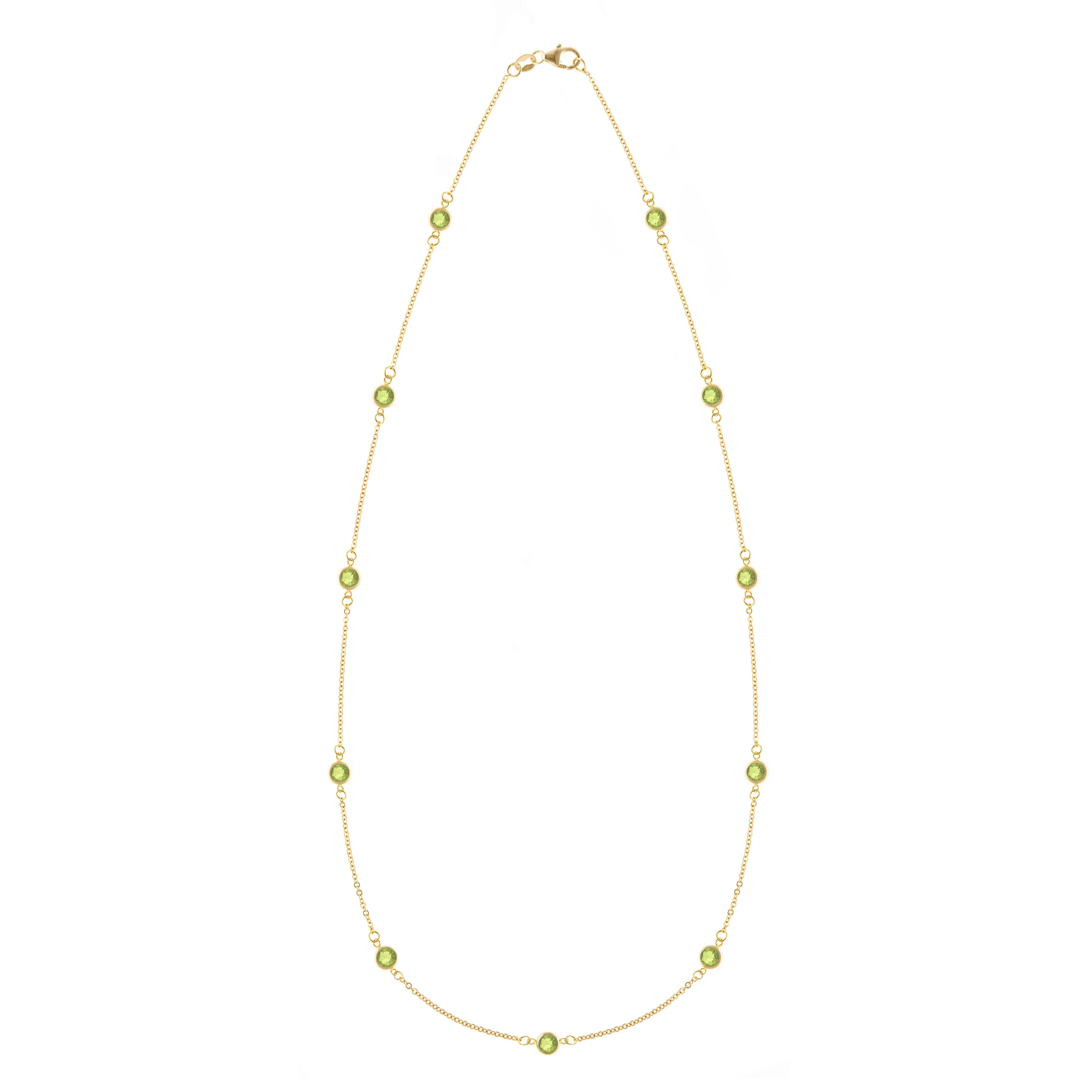Bayberry 11 Peridot Necklace in 14k Gold (August) sold by Haverhill