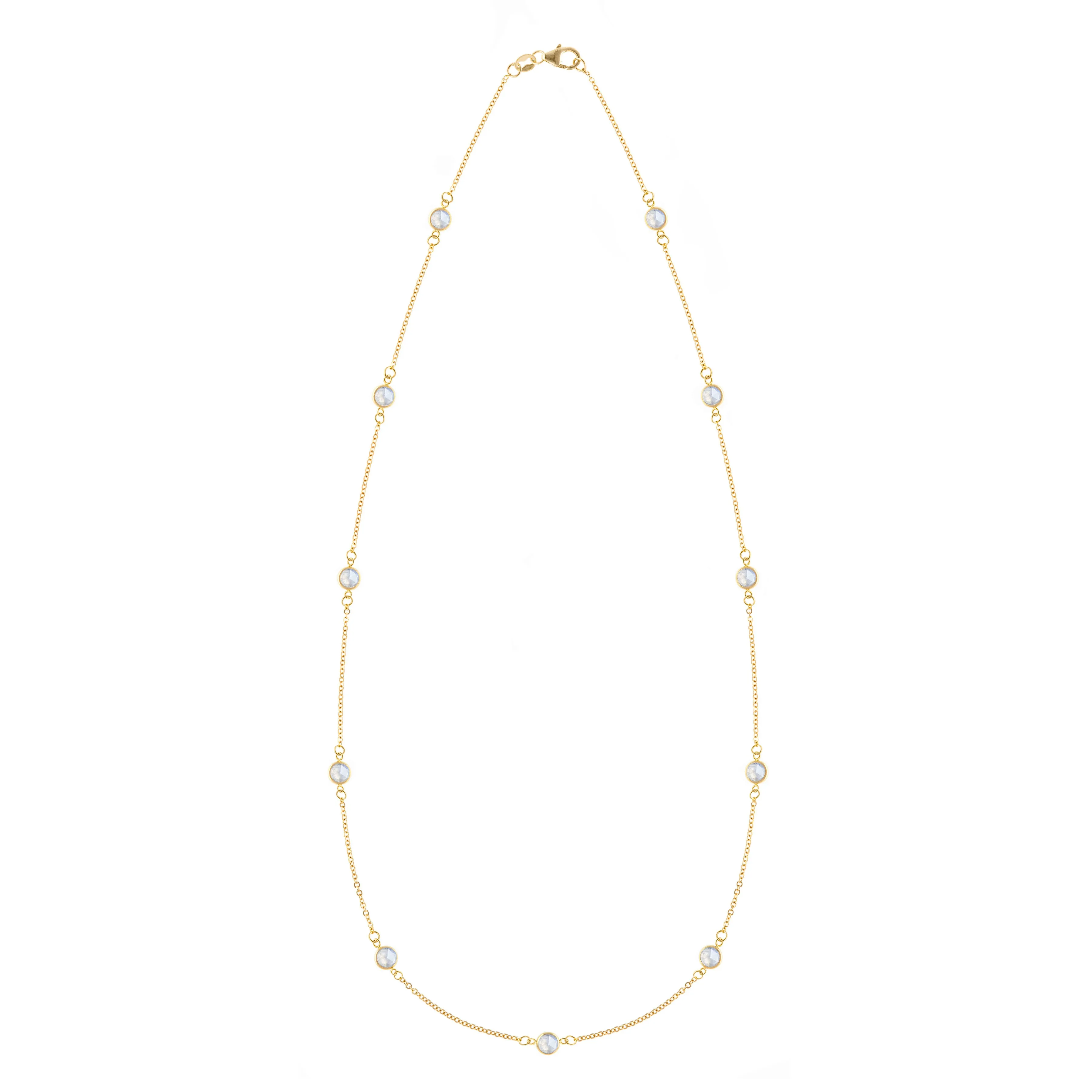 Bayberry 11 Moonstone Necklace in 14k Gold (June) sold by Haverhill