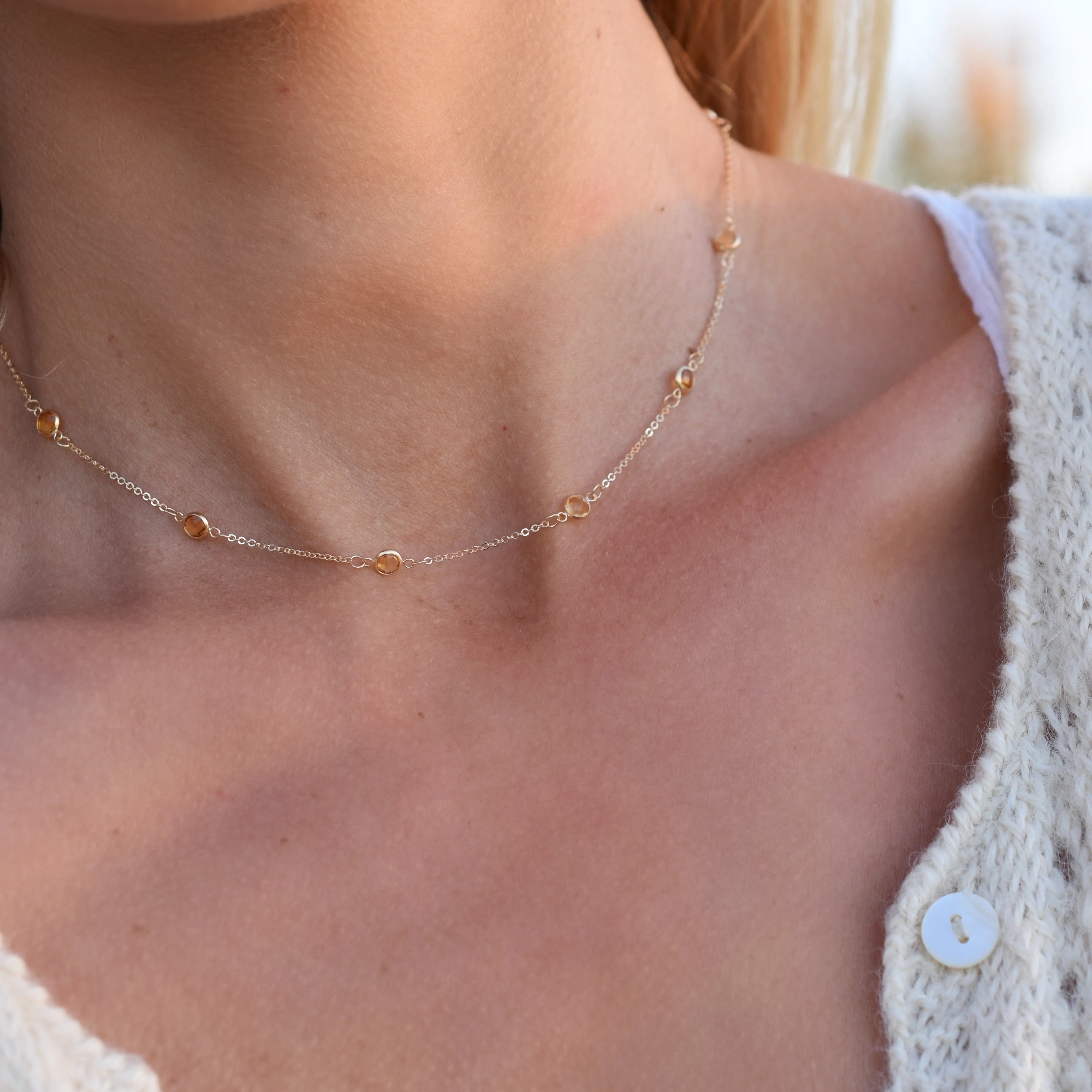 Bayberry 11 Citrine Necklace in 14k Gold (November) sold by Haverhill product image thumbnail 5