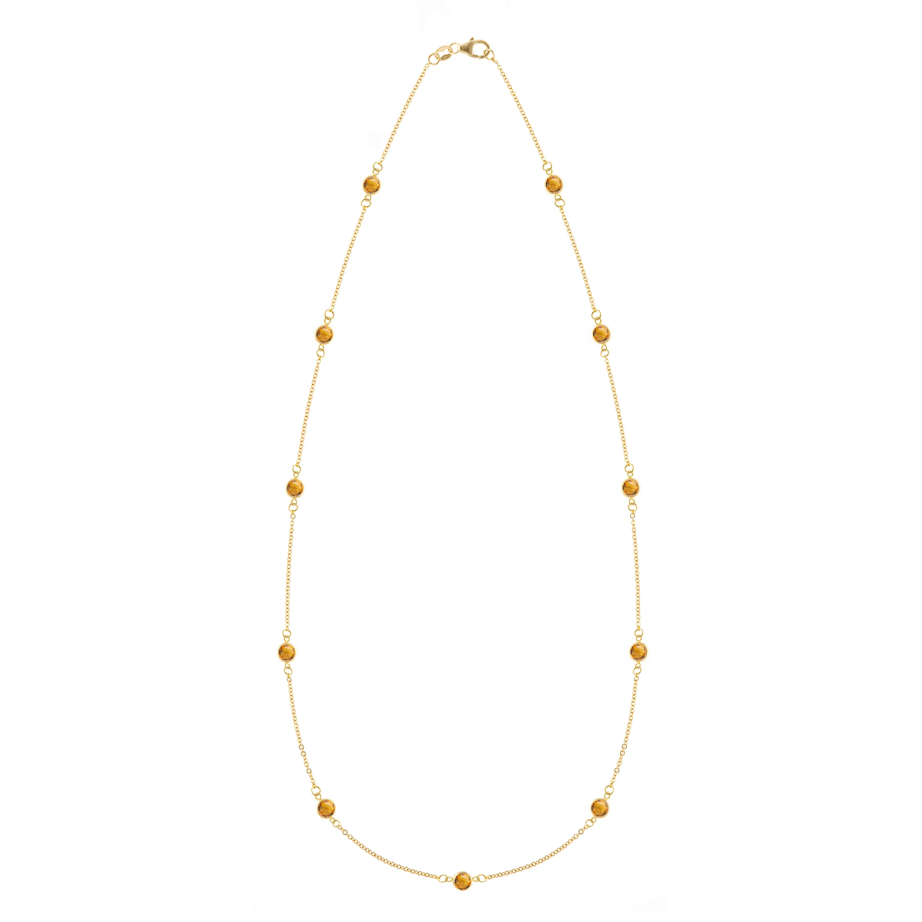 Bayberry 11 Citrine Necklace in 14k Gold (November) sold by Haverhill