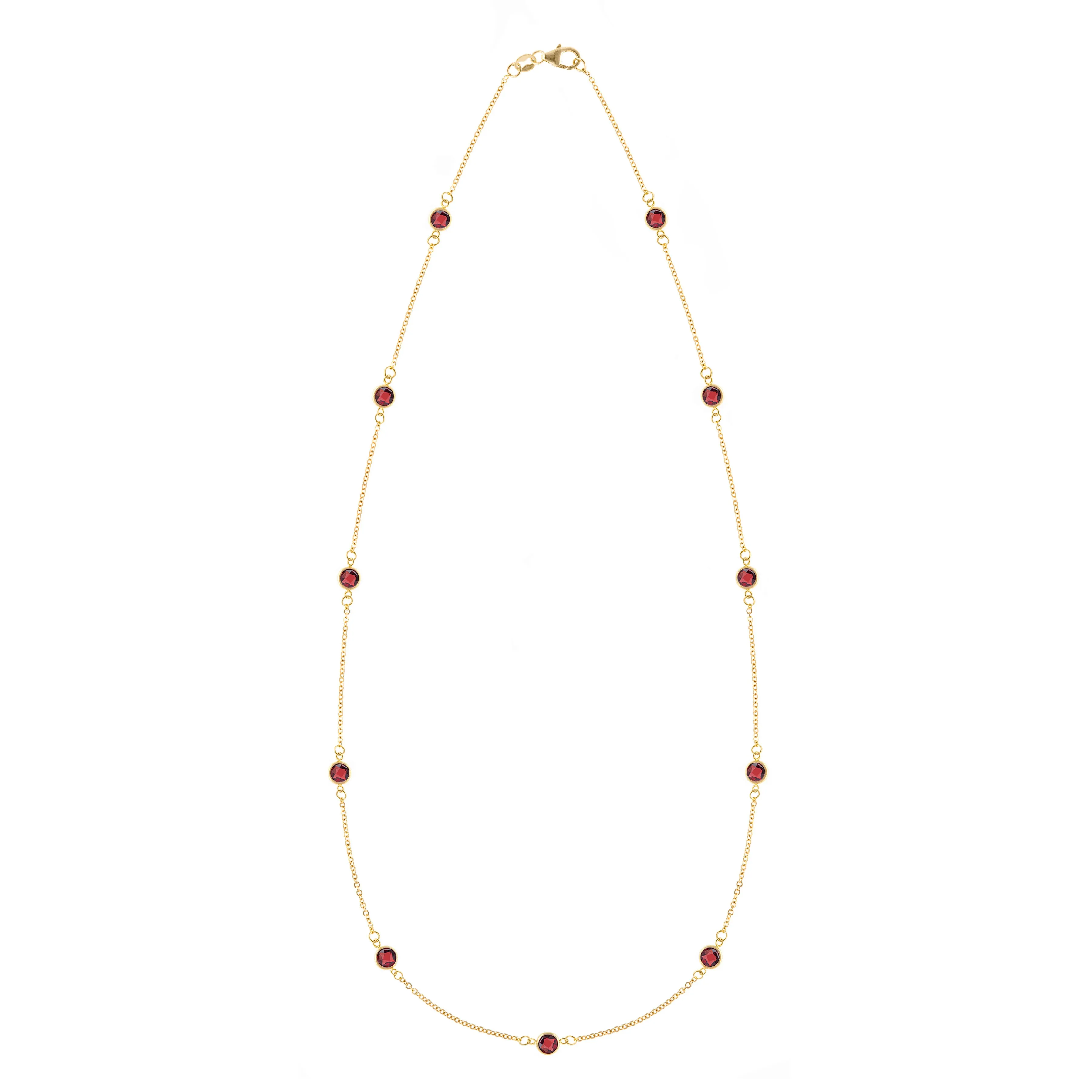 Bayberry 11 Garnet Necklace in 14k Gold (January) sold by Haverhill