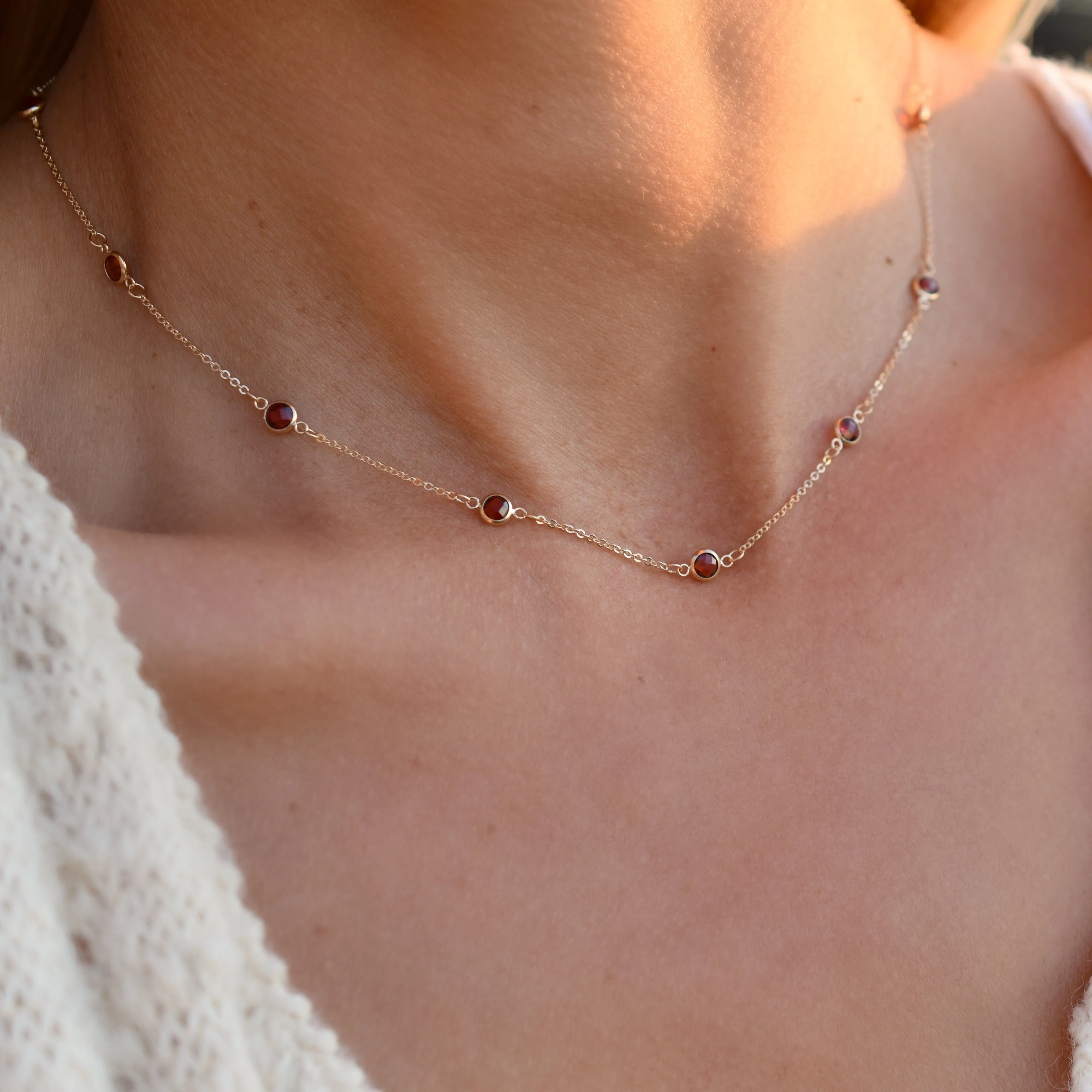 Bayberry 11 Garnet Necklace in 14k Gold (January) sold by Haverhill product image thumbnail 3