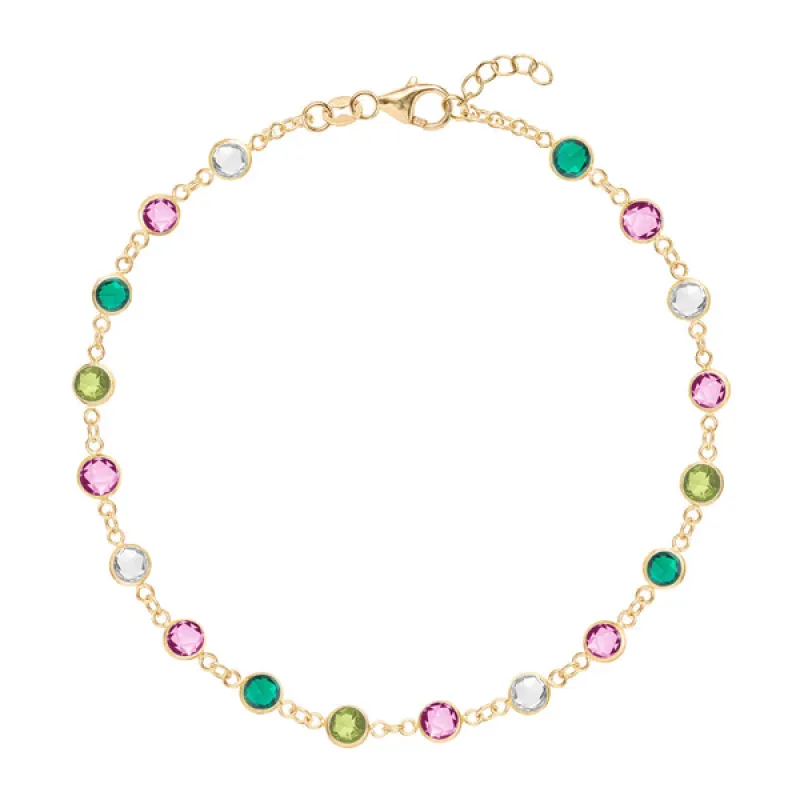 Personalized Newport Birthstone Bracelet in 14k Gold sold by Haverhill