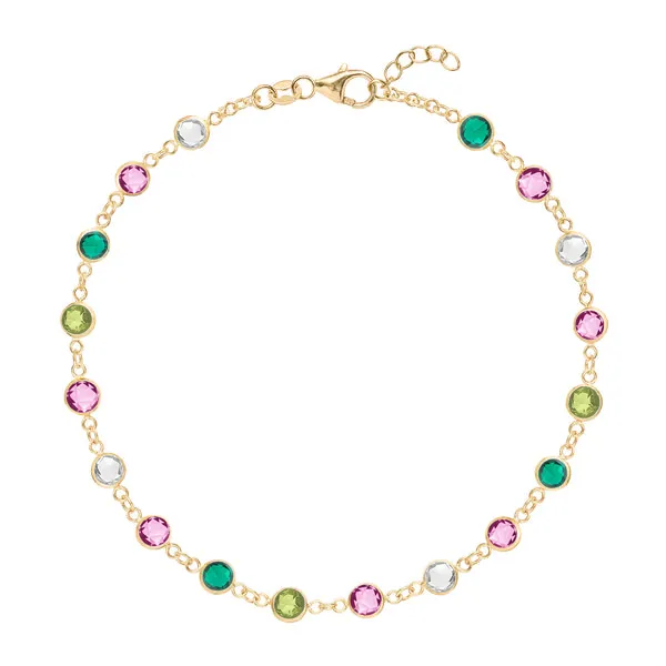 Personalized Newport Birthstone Bracelet in 14k Gold sold by Haverhill
